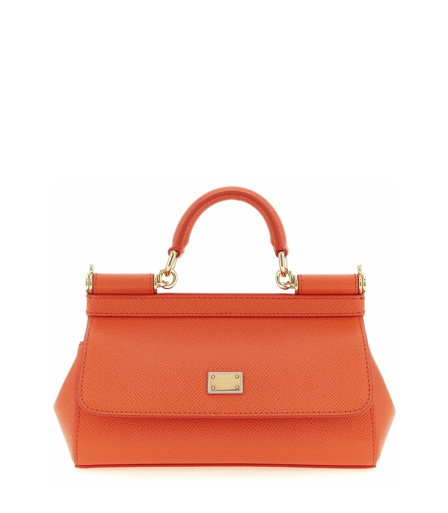 Dolce & Gabbana Satchel Bag in orange, Calfskin Leather