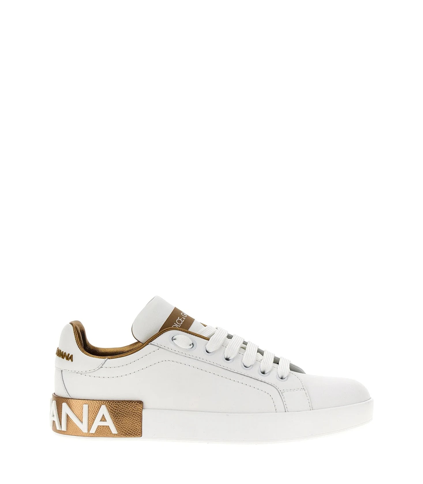 Dolce & Gabbana Sneakers in gold, Calfskin Leather