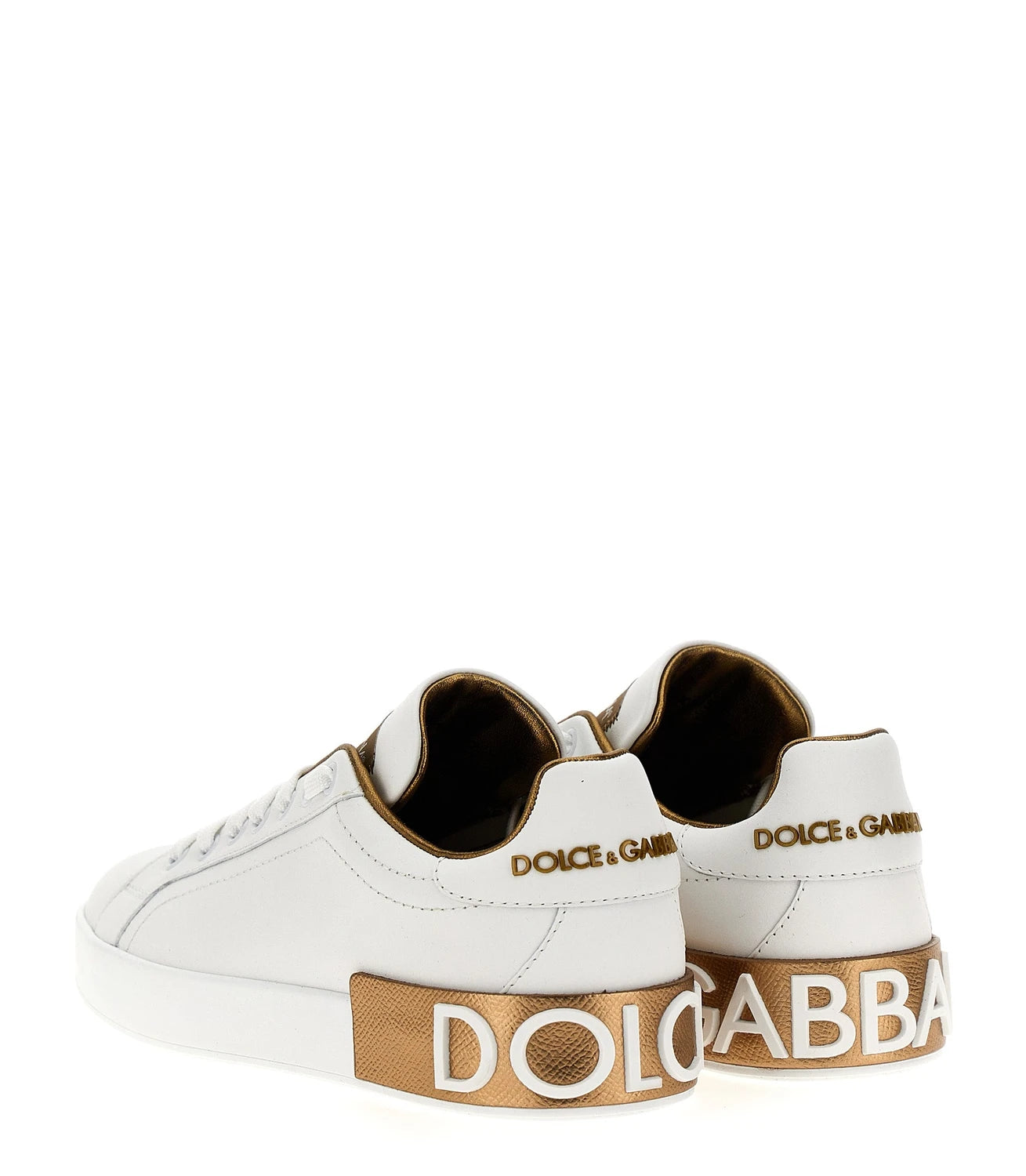 Dolce & Gabbana Sneakers in gold, Calfskin Leather — view 2