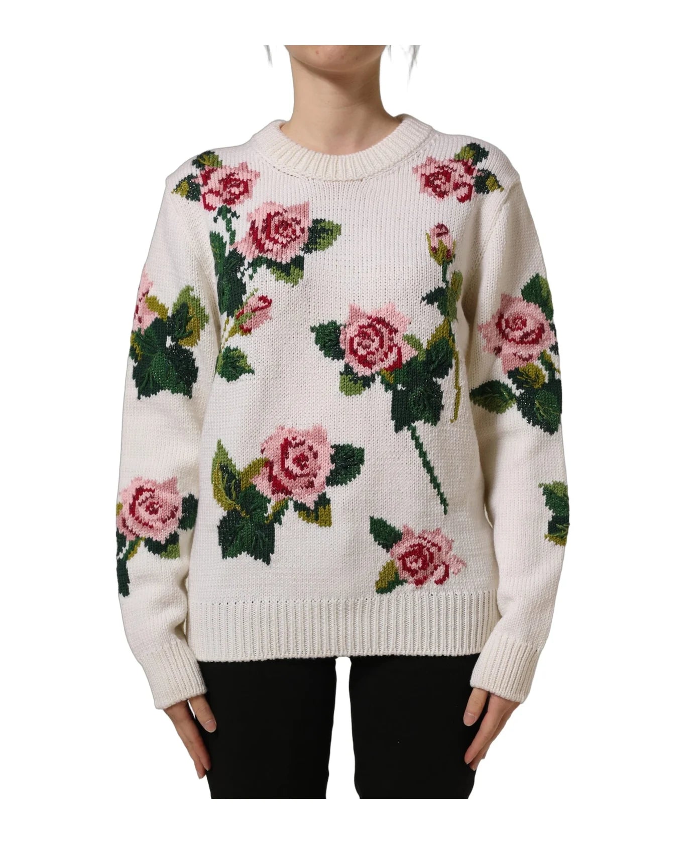 Dolce & Gabbana Sweater in white, Wool — view 4