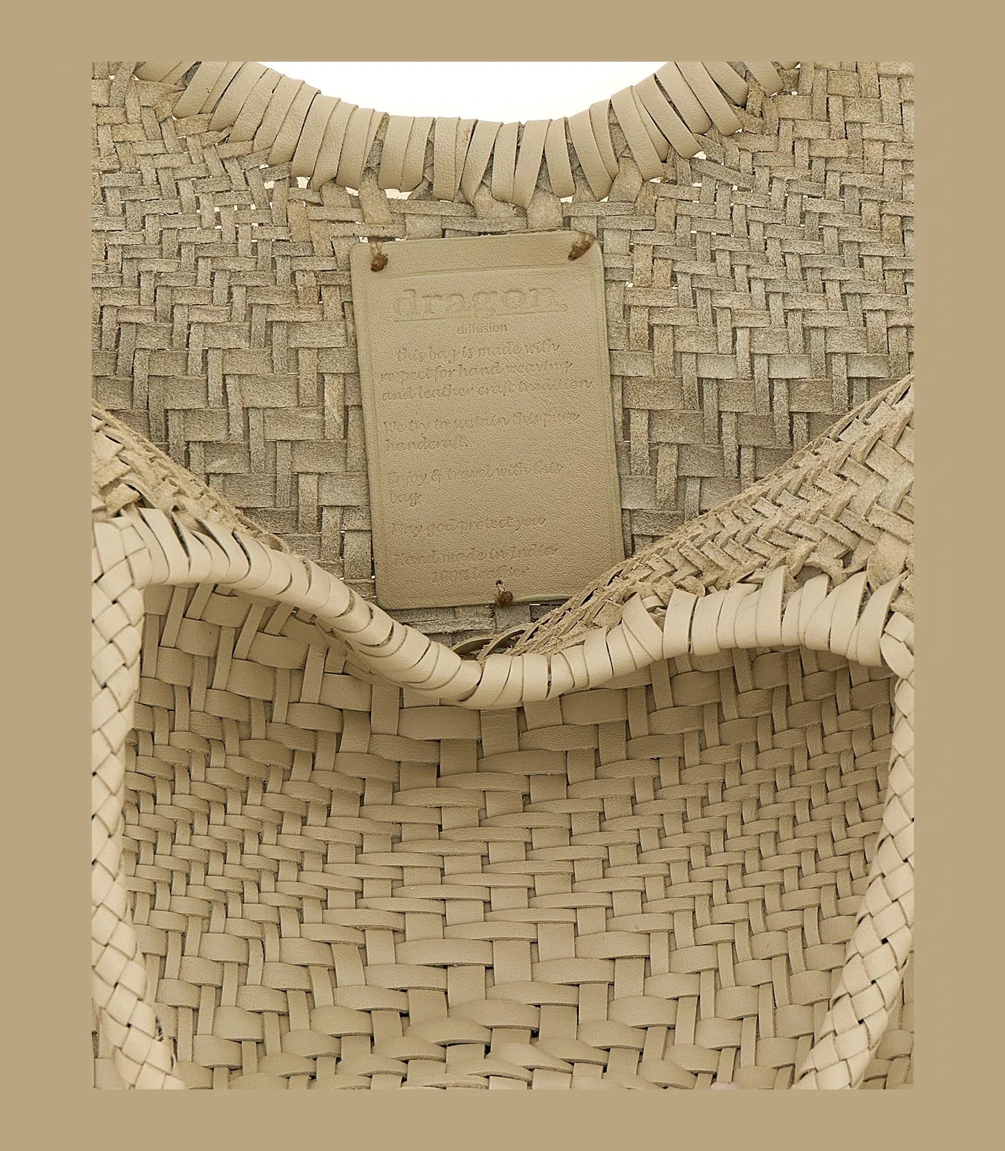 Dragon Diffusion Tote Bag in white, Calfskin Leather — view 4