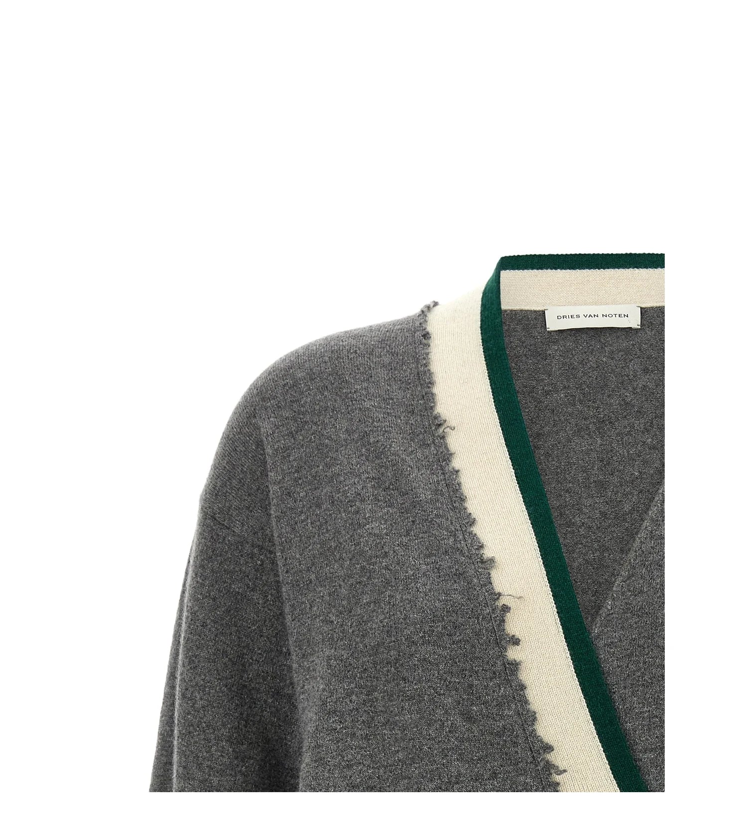 Dries Van Noten Cardigan in gray, Cashmere — view 3