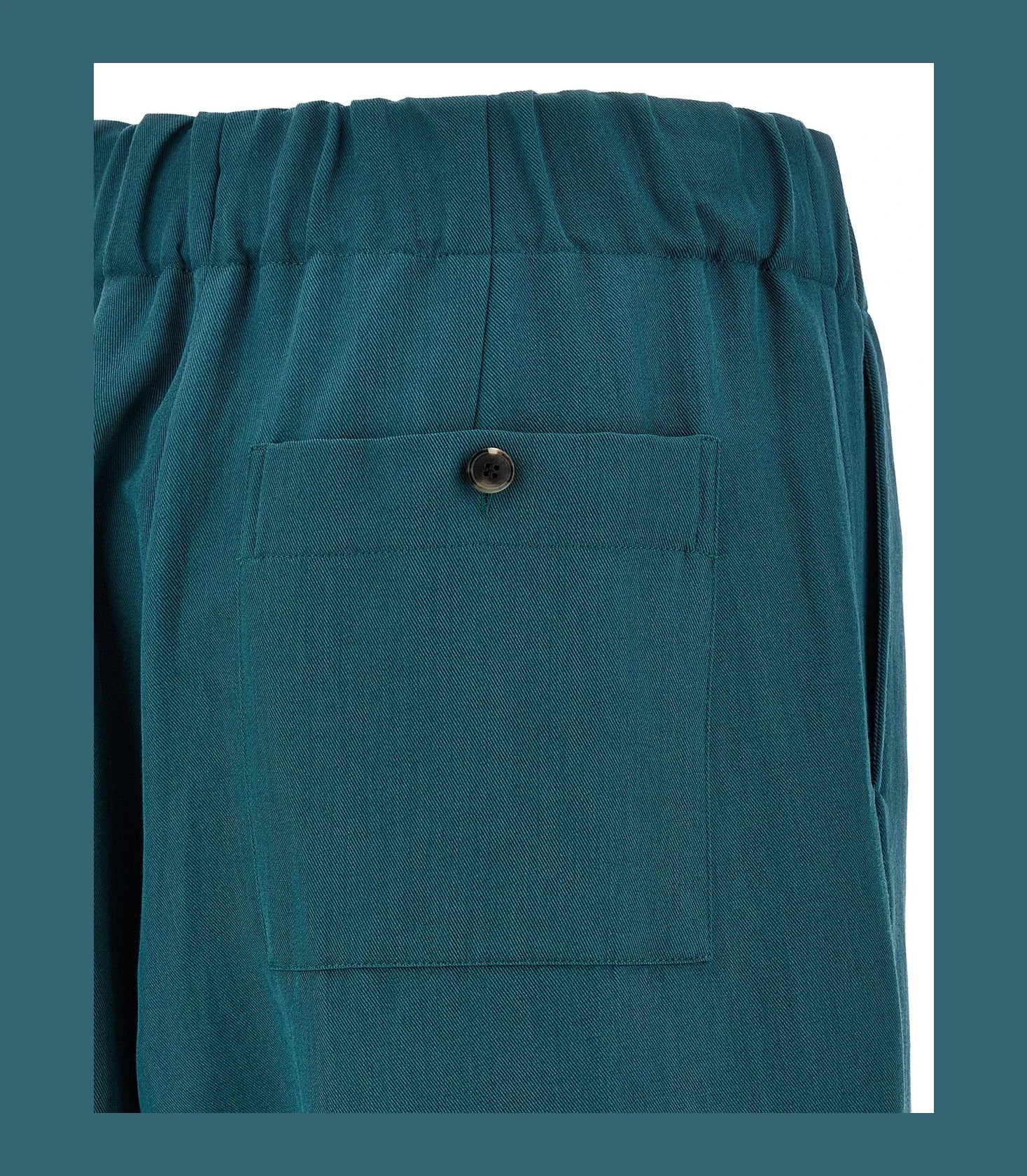 Dries Van Noten Palazzo Pant in blue, Wool — view 4