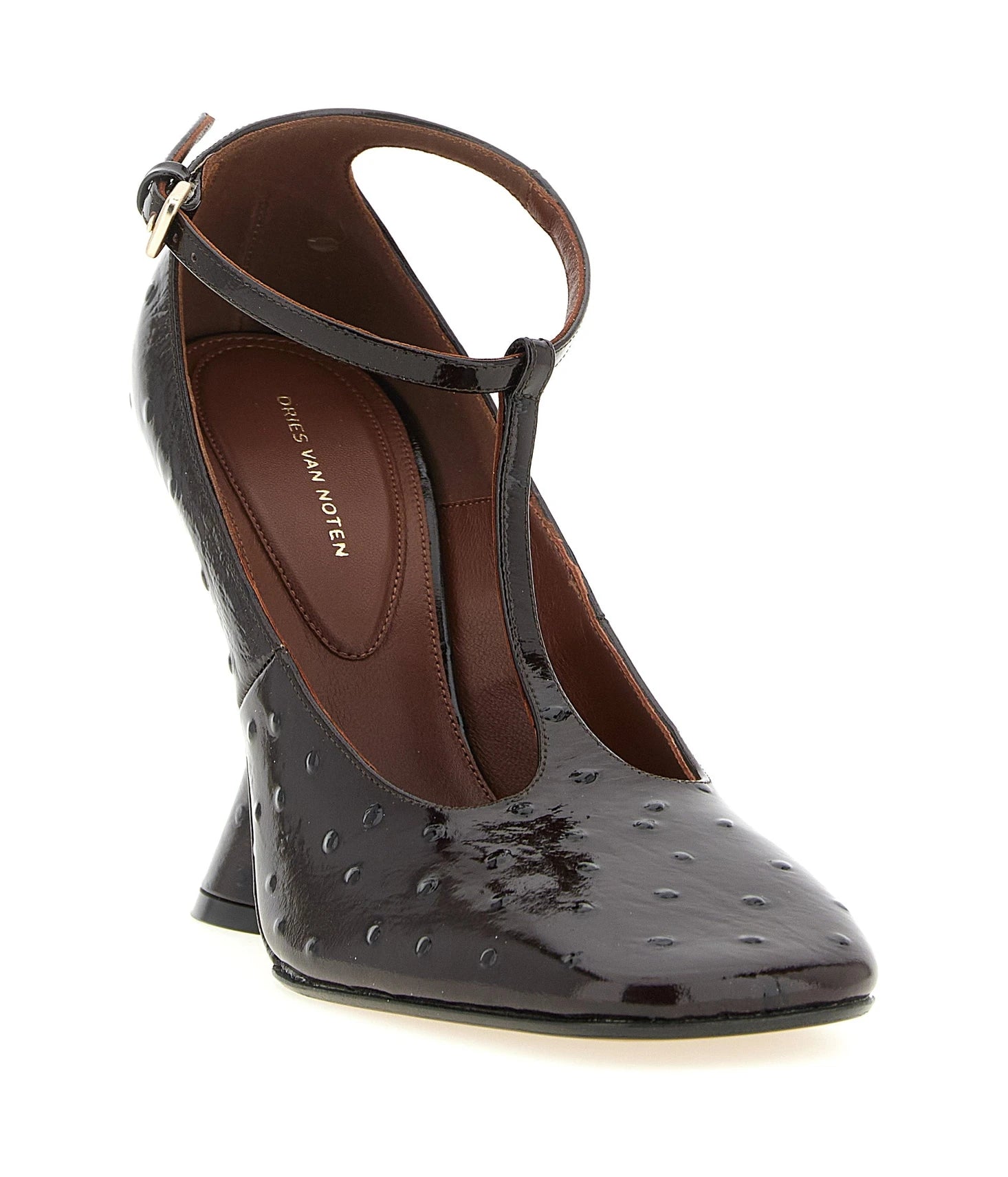 Dries Van Noten Wedges in red, Calfskin Leather — view 2