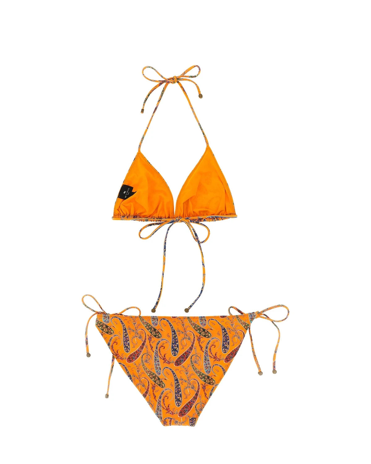 Etro Classic Bikini in orange, Polyamide — view 2
