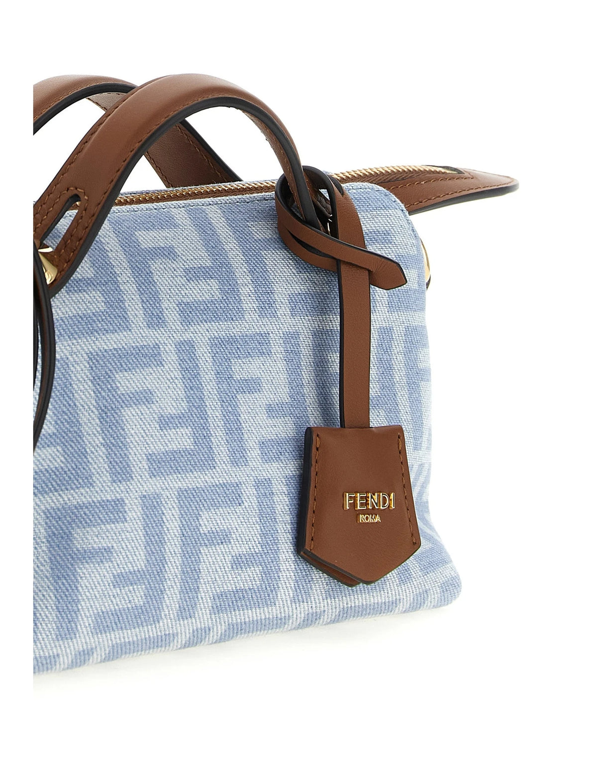Fendi Baguette Handbag in blue, Cotton β view 3