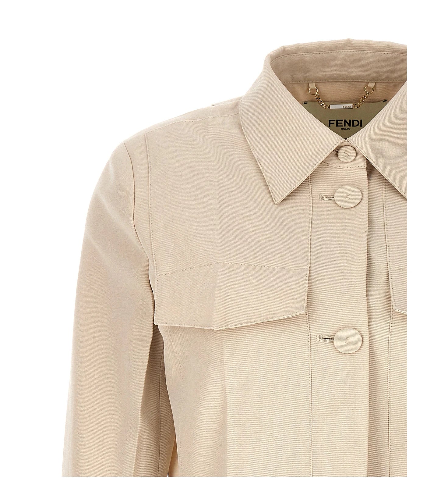 Fendi Bolero Jacket in beige, Wool — view 3