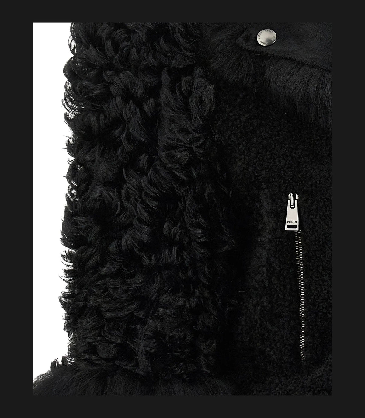Fendi Bomber Jacket in black, Lamb Leather — view 5