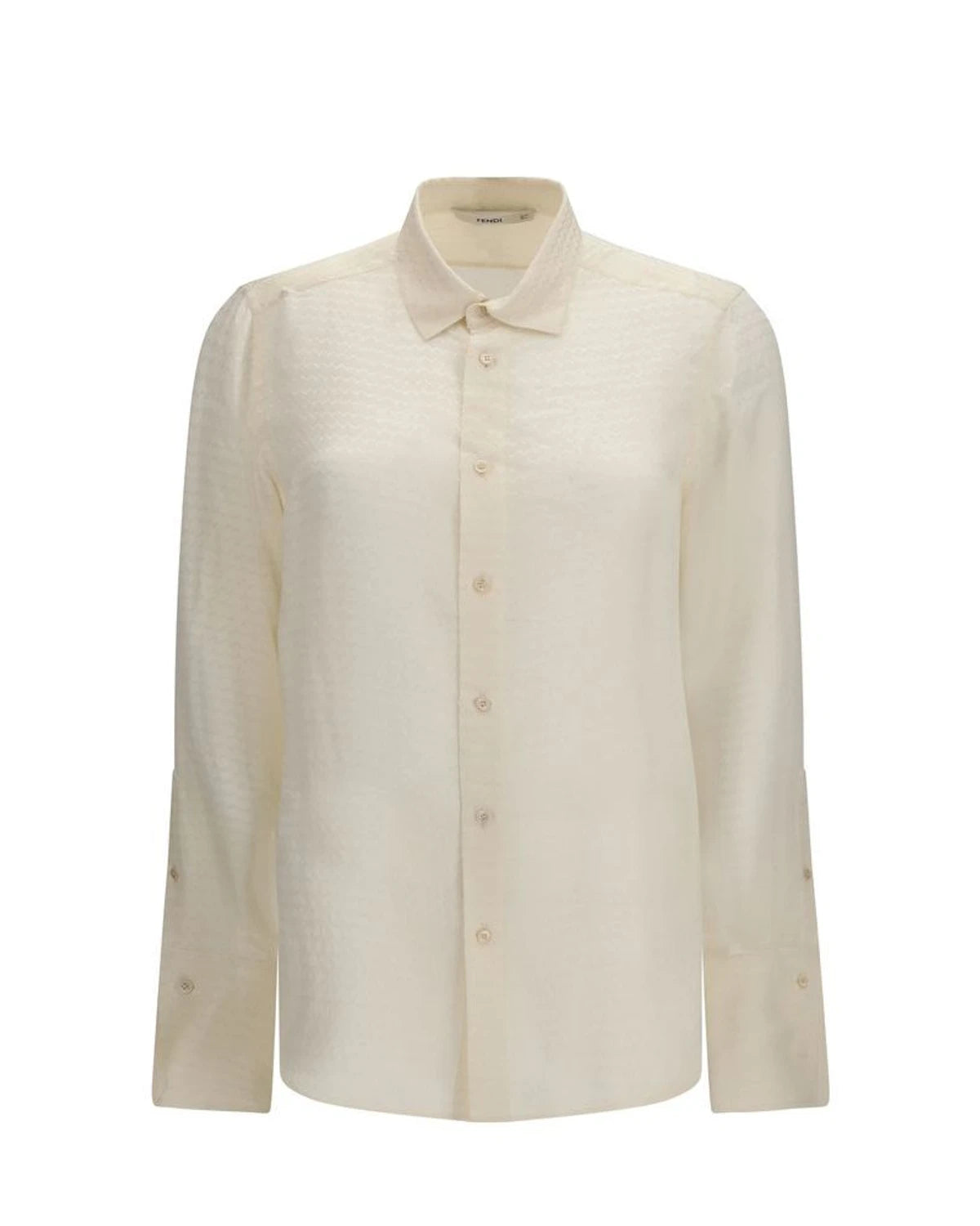 Fendi Dress Shirt in beige, Silk