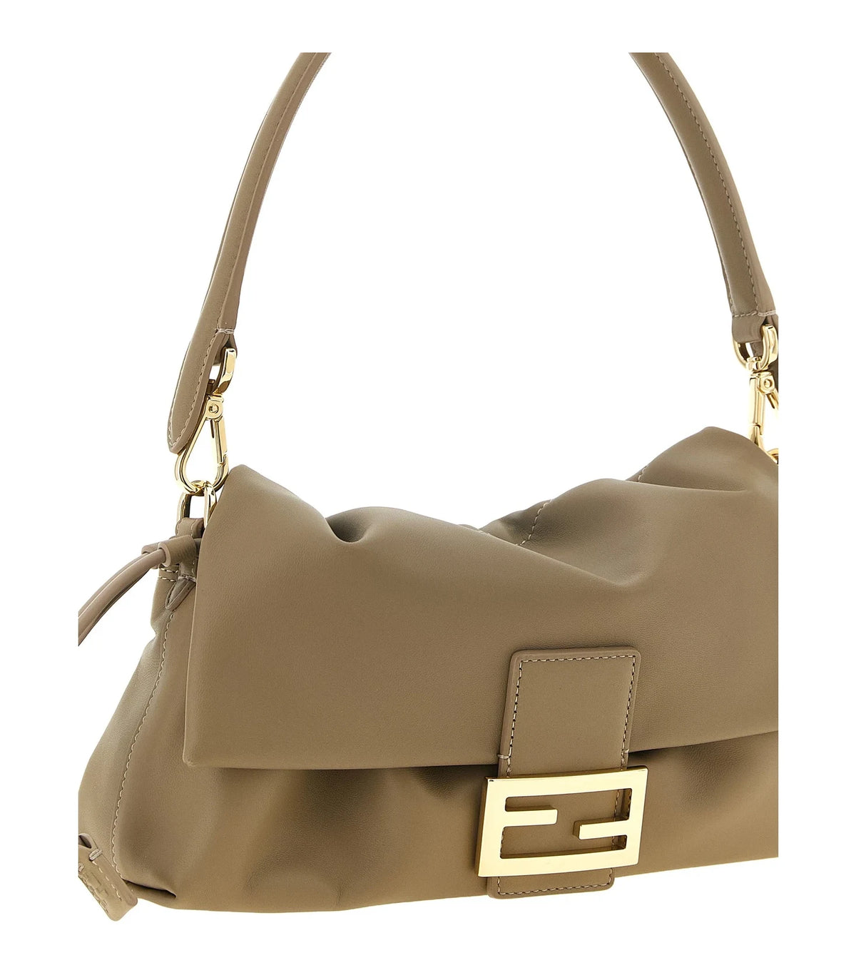 Fendi Hobo Bag in beige, Lamb Leather — view 3