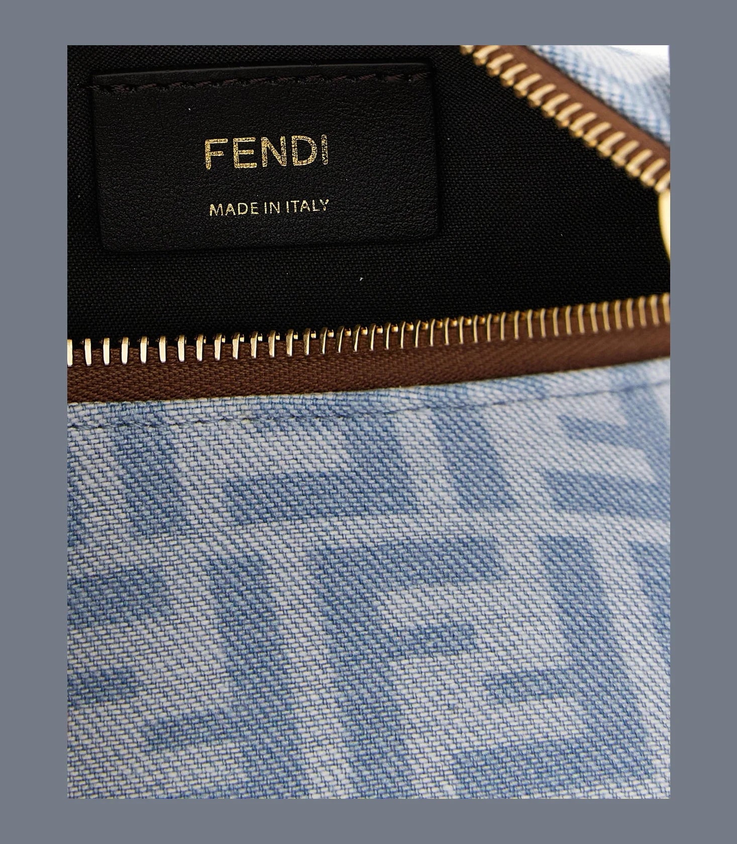Fendi Hobo Bag in blue, Cotton — view 4
