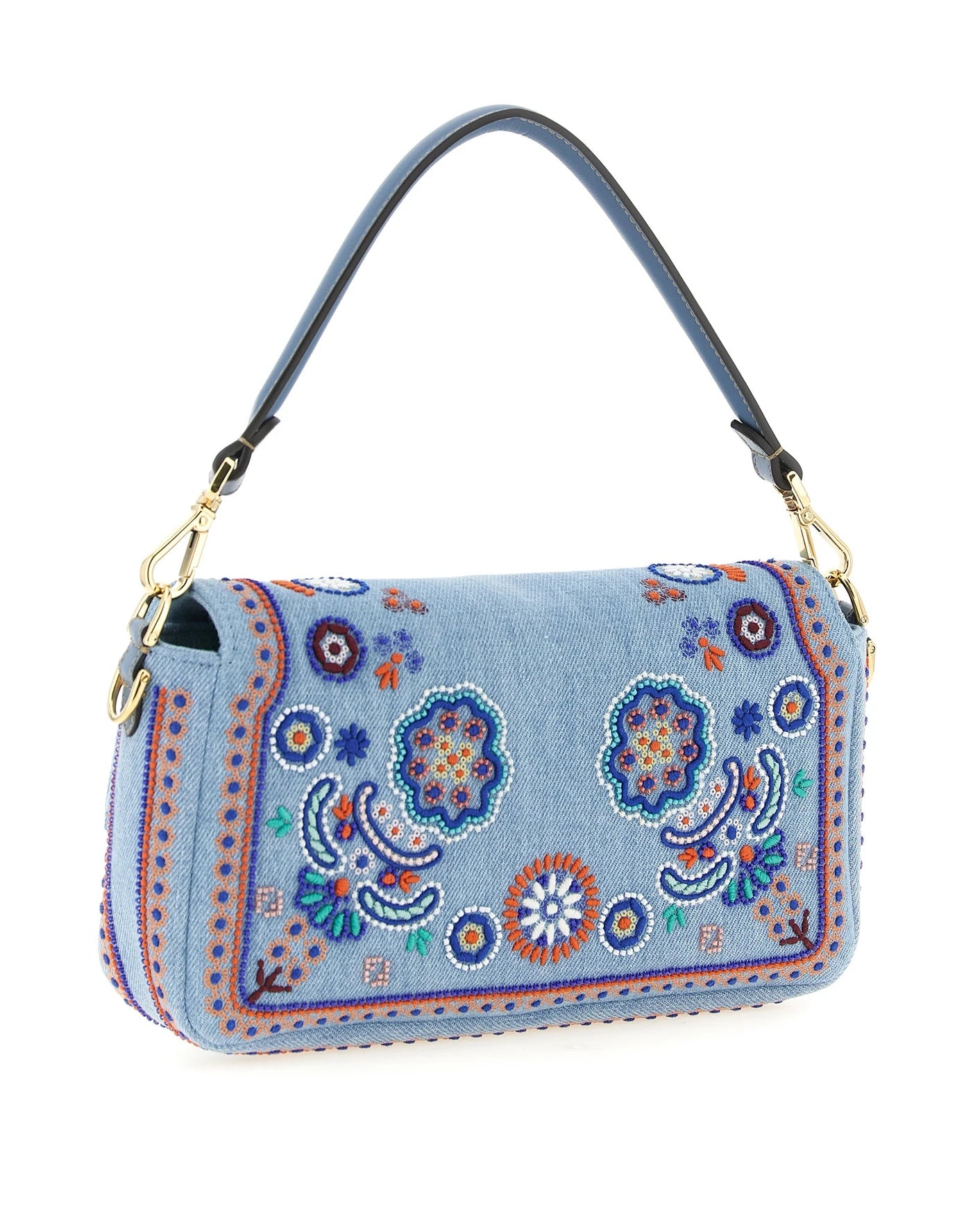 Fendi Shoulder Bag in blue, Cotton — view 2