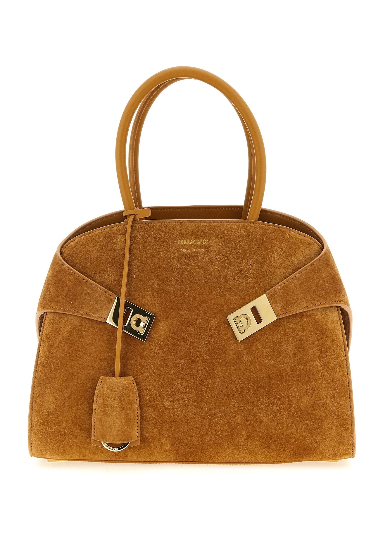 Ferragamo Satchel Bag in beige, Goat Leather