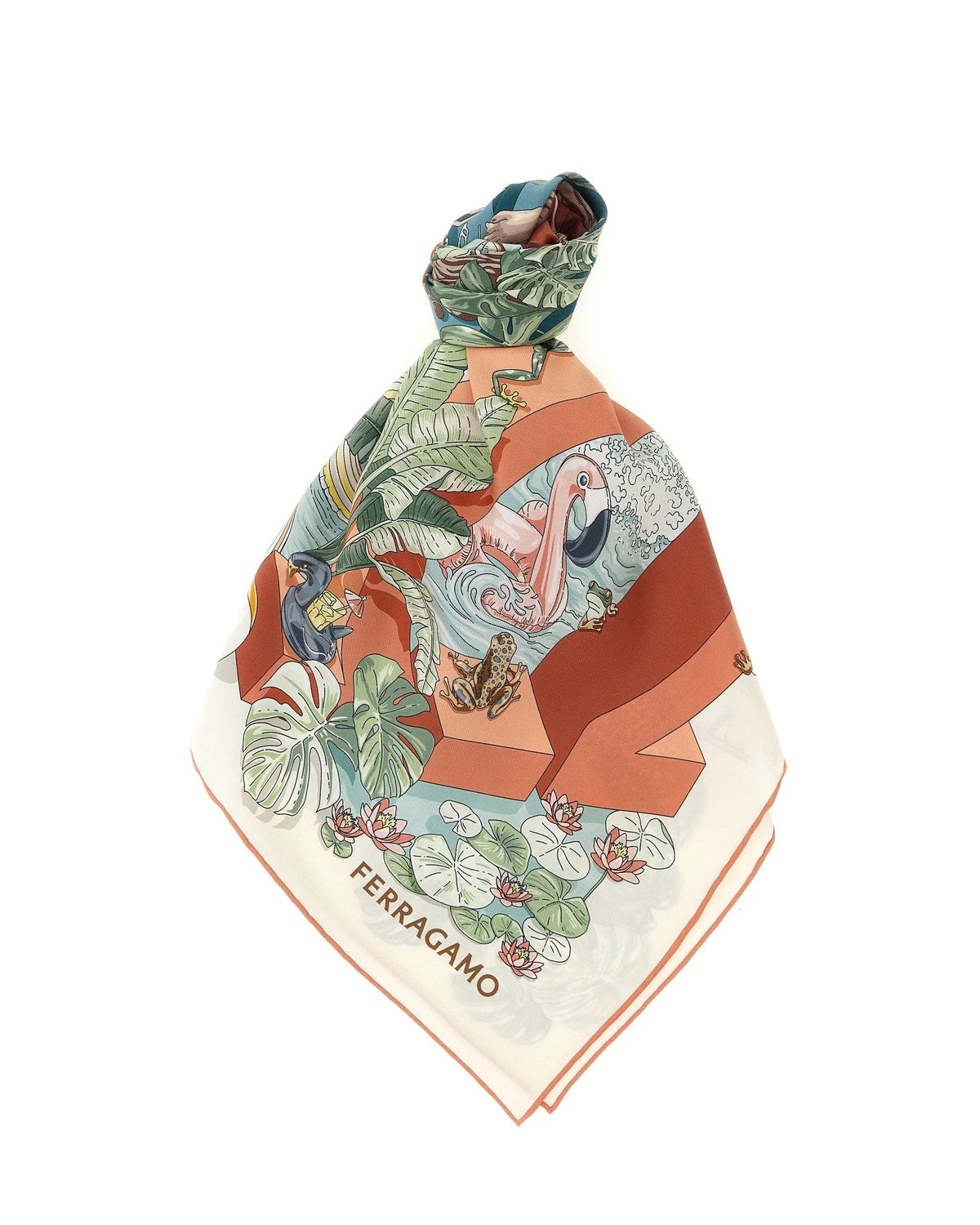 Ferragamo Scarves & Shawl in multicolor, Silk