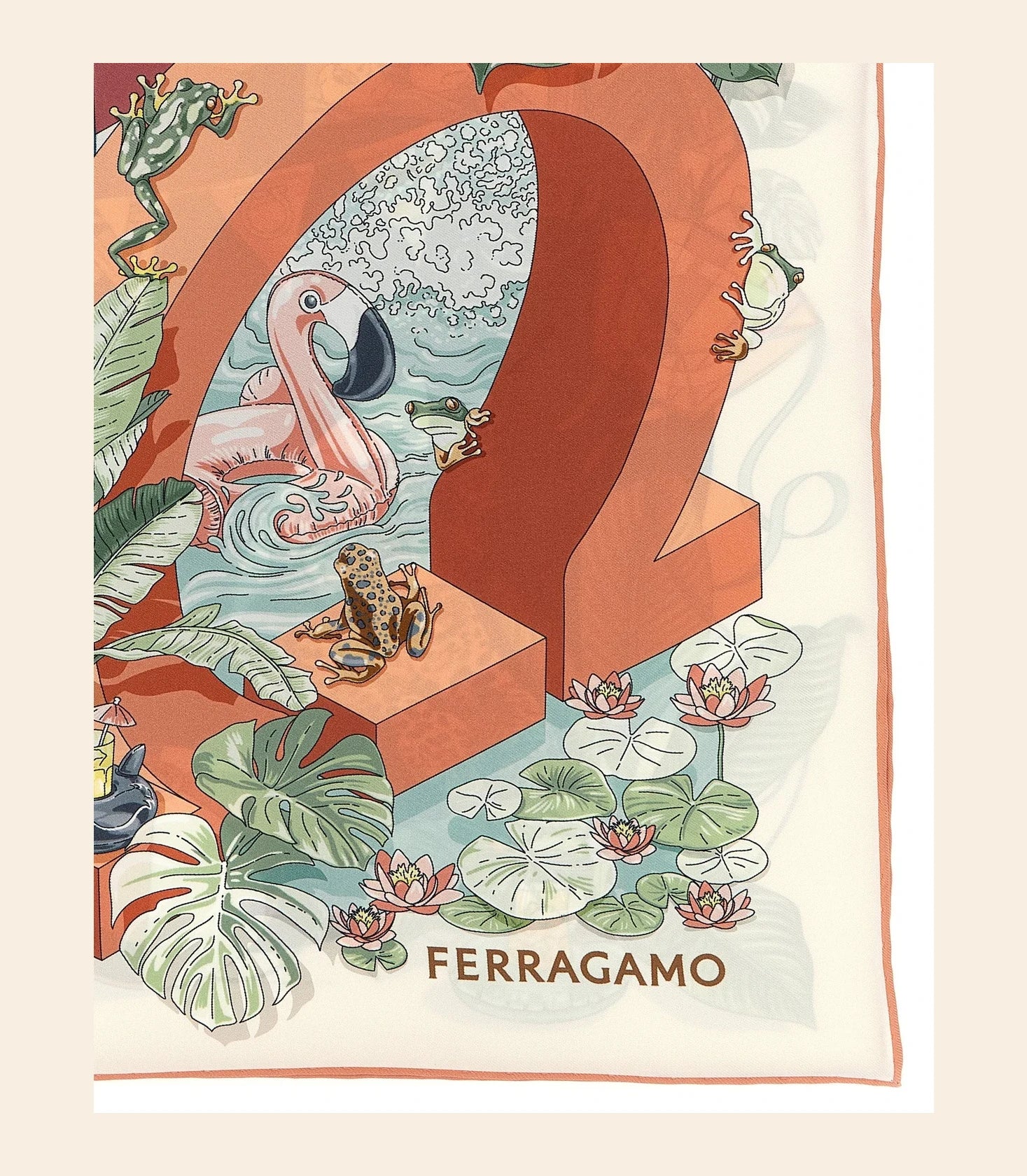 Ferragamo Scarves & Shawl in multicolor, Silk — view 2