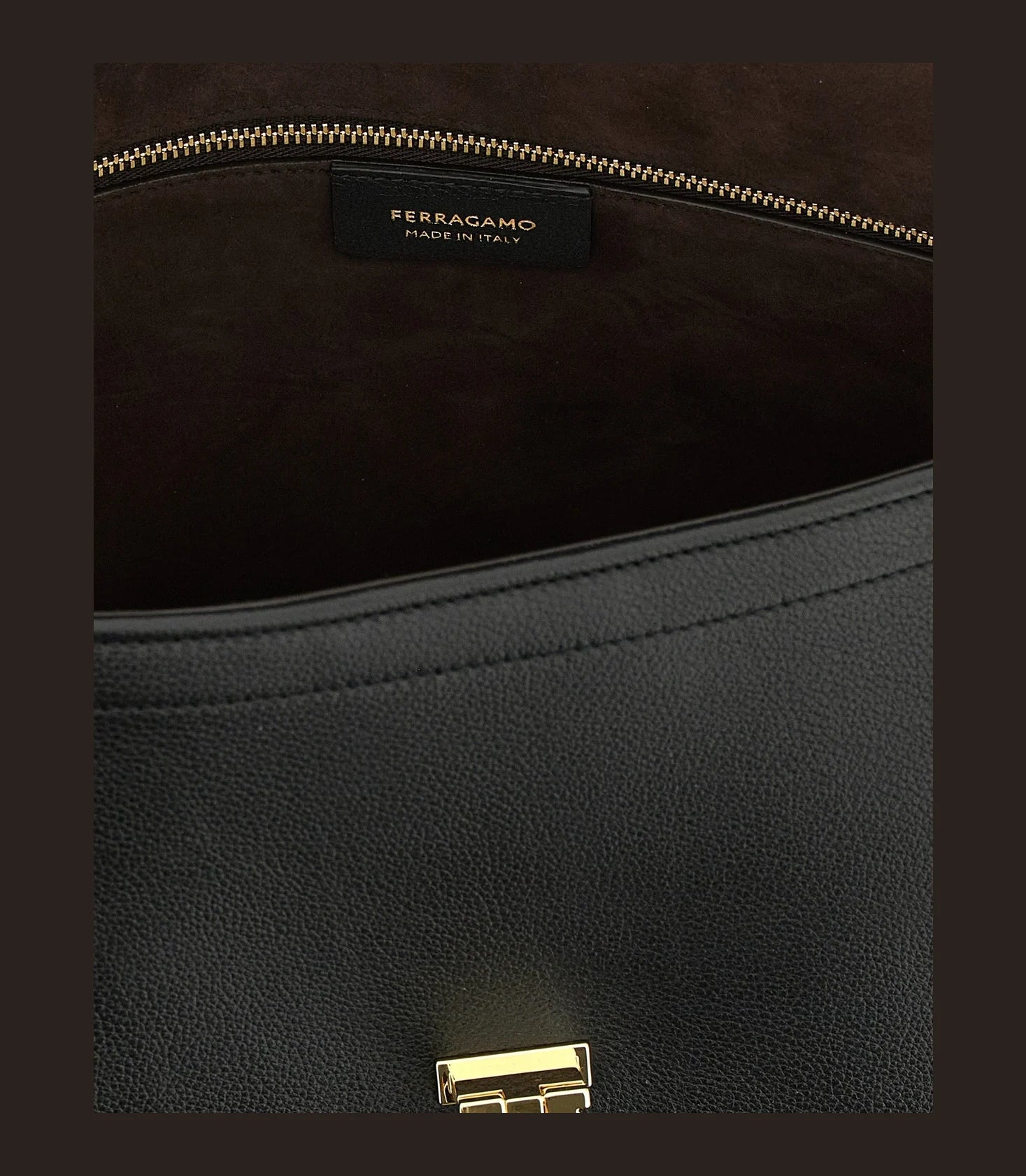 Ferragamo Shoulder Bag in black, Calfskin Leather — view 4