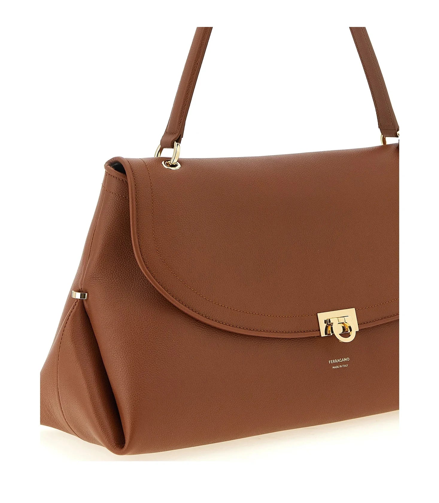 Ferragamo Shoulder Bag in brown, Calfskin Leather — view 3