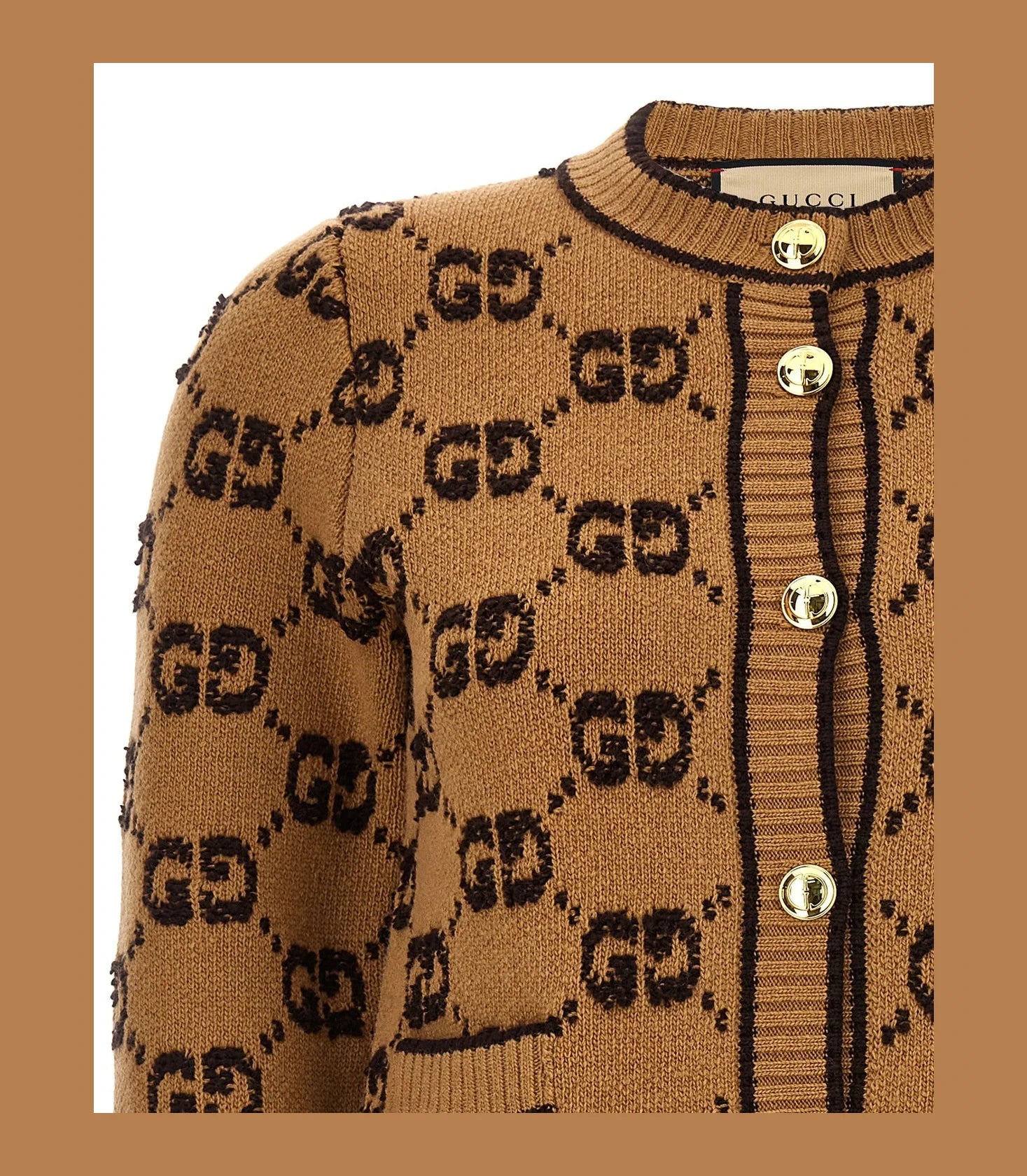 Gucci Cardigan in beige, Wool — view 3