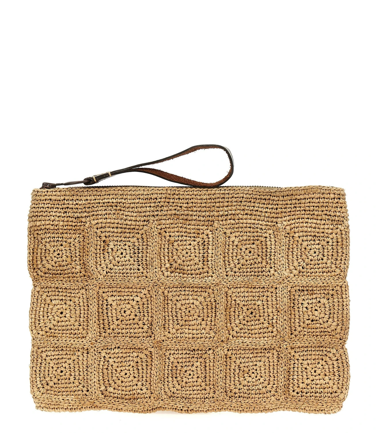 Ibeliv Clutch Bag in beige, Raffia