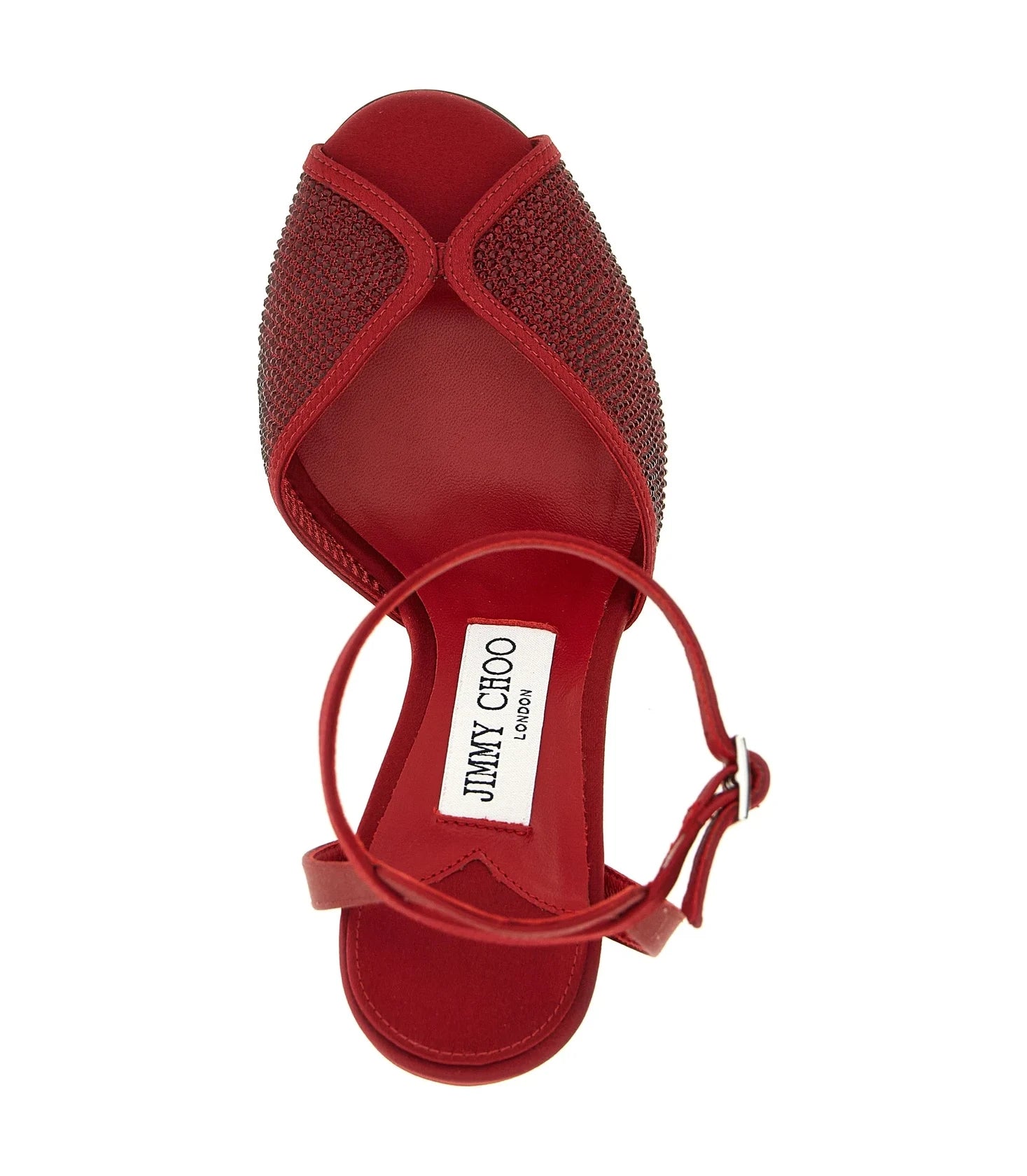 Jimmy Choo Sandals in red, Lamb Leather — view 4
