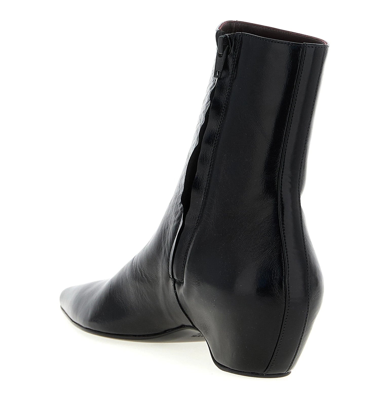 Khaite Black Ankle Boots