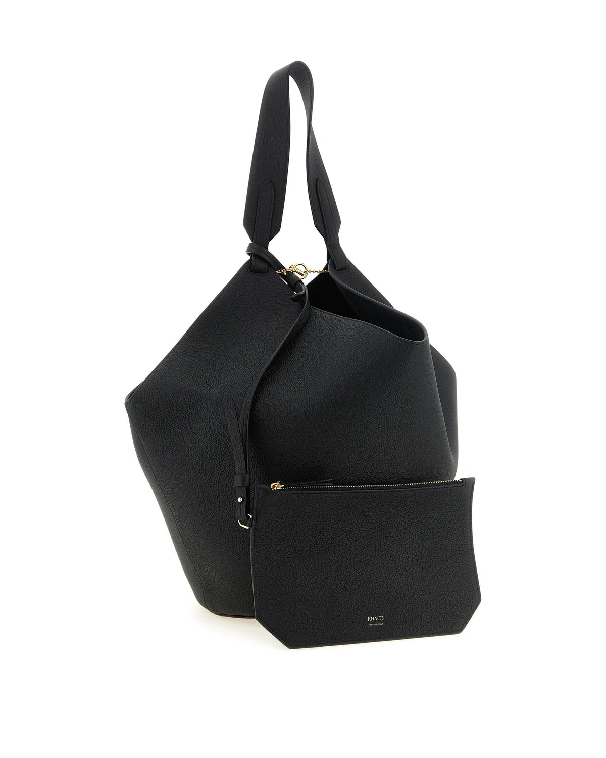 Khaite Bucket Bag in black, Calfskin Leather — view 3