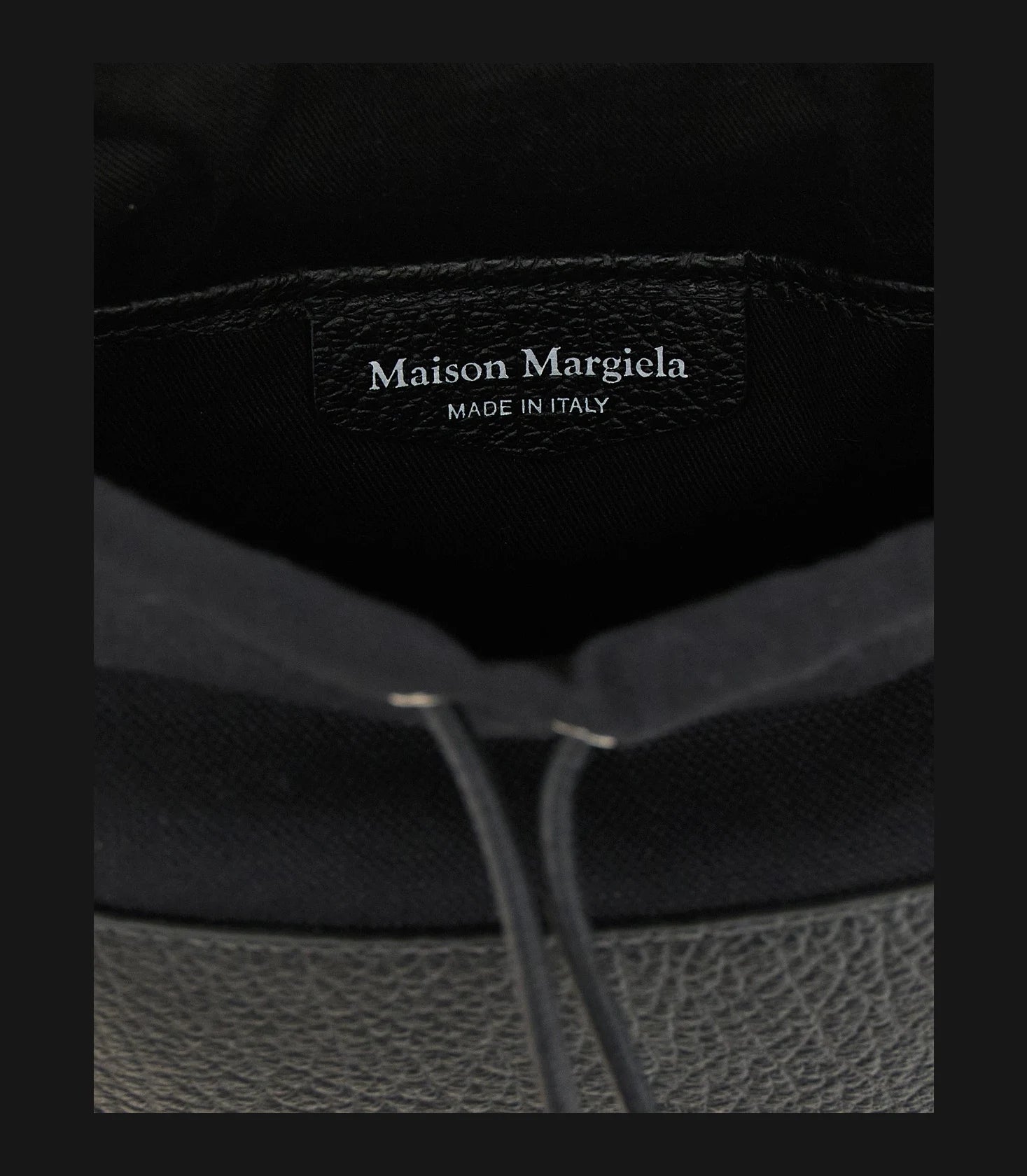 Maison Margiela Bucket Bag in black, Calfskin Leather — view 4