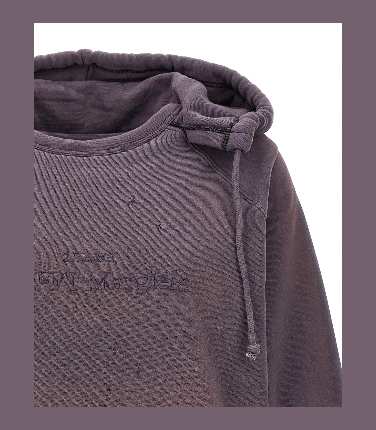 Maison Margiela Hoodie in purple, Cotton — view 3