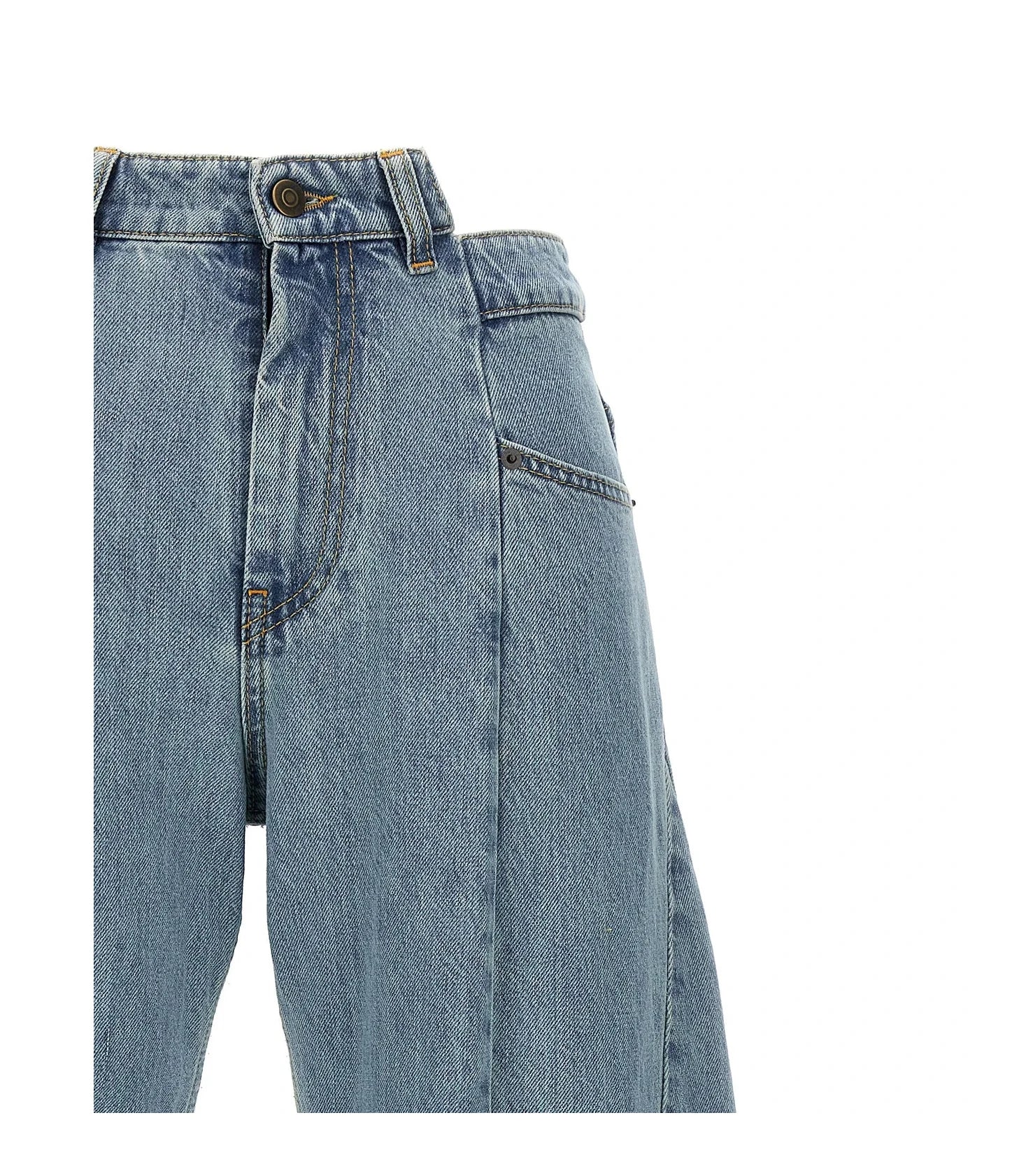 Maison Margiela Jean in blue, Cotton — view 3