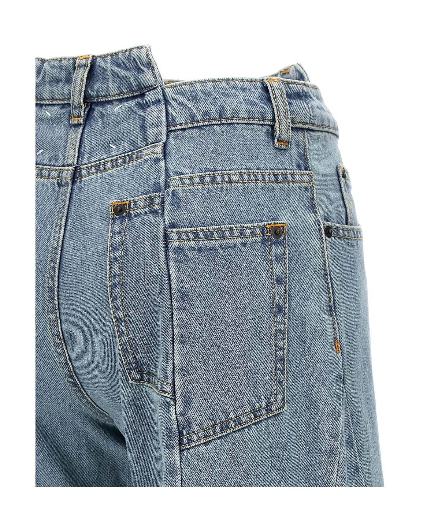 Maison Margiela Jean in blue, Cotton — view 4