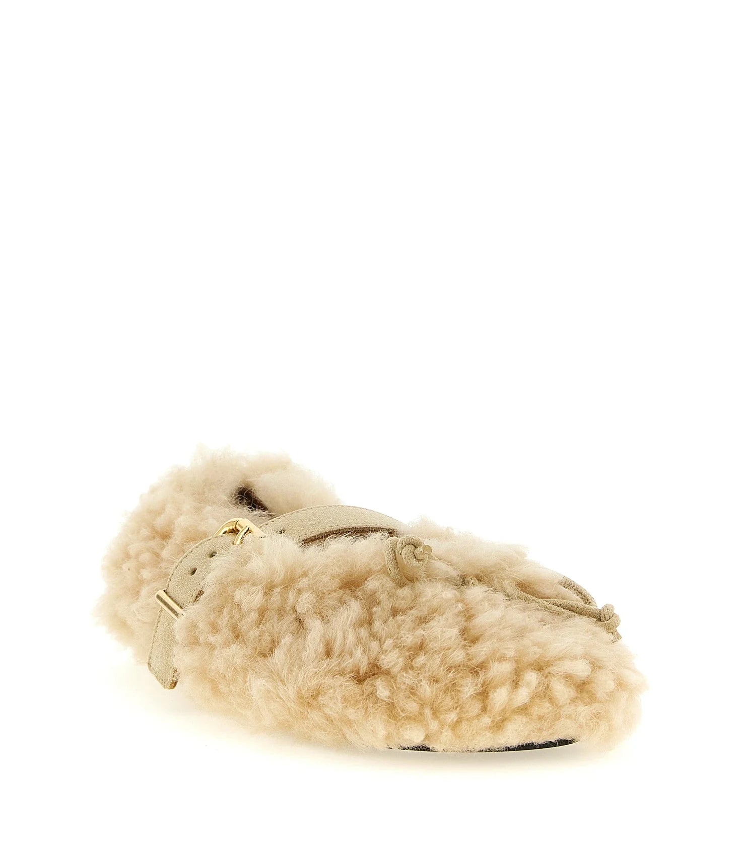 Marni Ballet Flats in beige, Sheepskin Leather β view 2