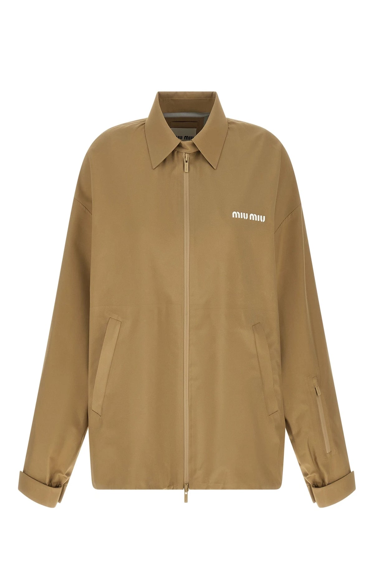 Miu Miu Bomber Jacket in beige, Recycled Polyester