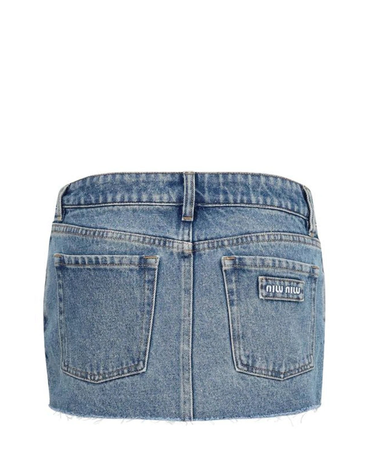 Miu Miu Skirt in blue, Cotton — view 2