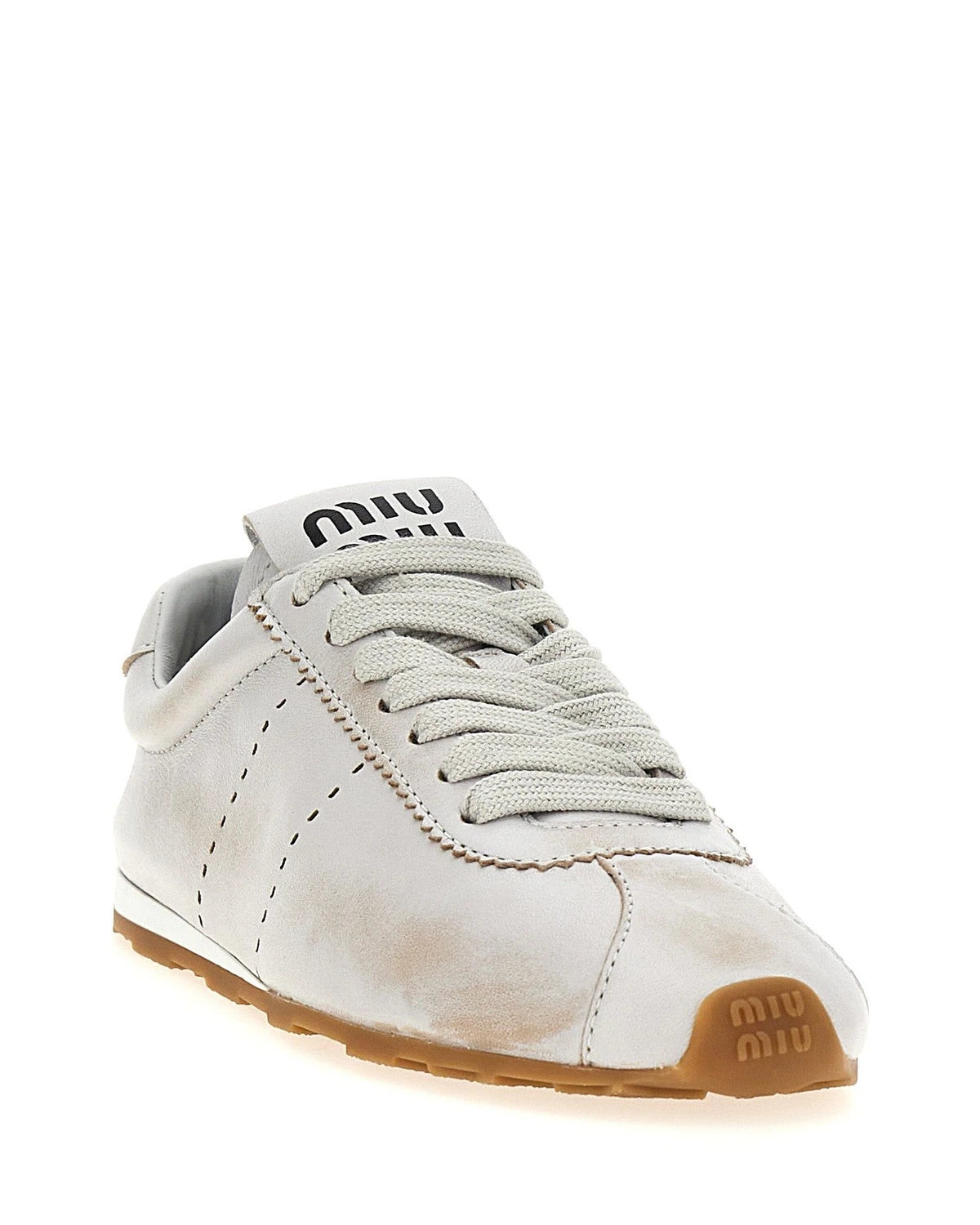 Miu Miu Sneakers in white, Calfskin Leather โ view 2