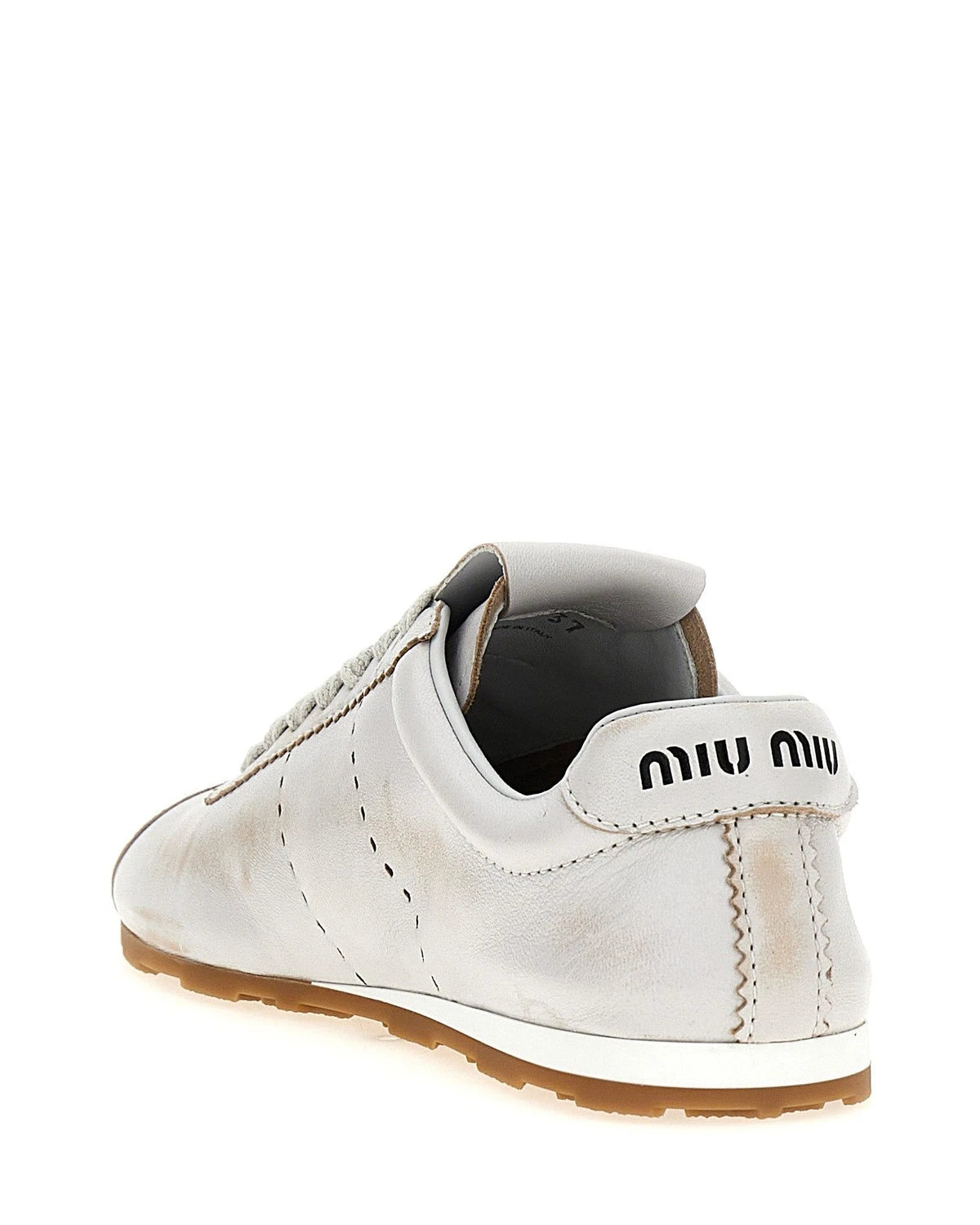 Miu Miu Sneakers in white, Calfskin Leather โ view 3