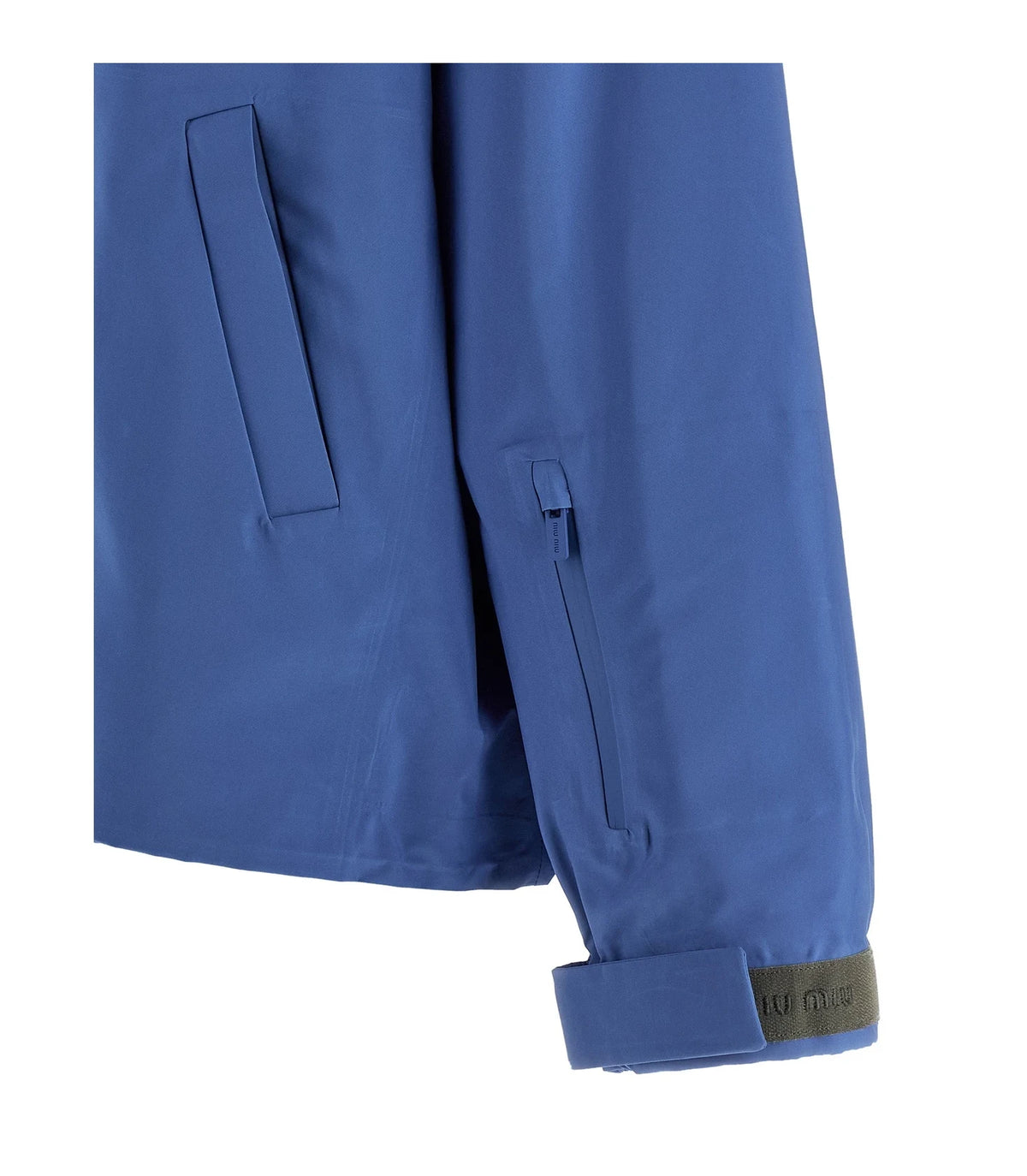 Miu Miu Windbreaker in blue, Recycled Polyester — view 4