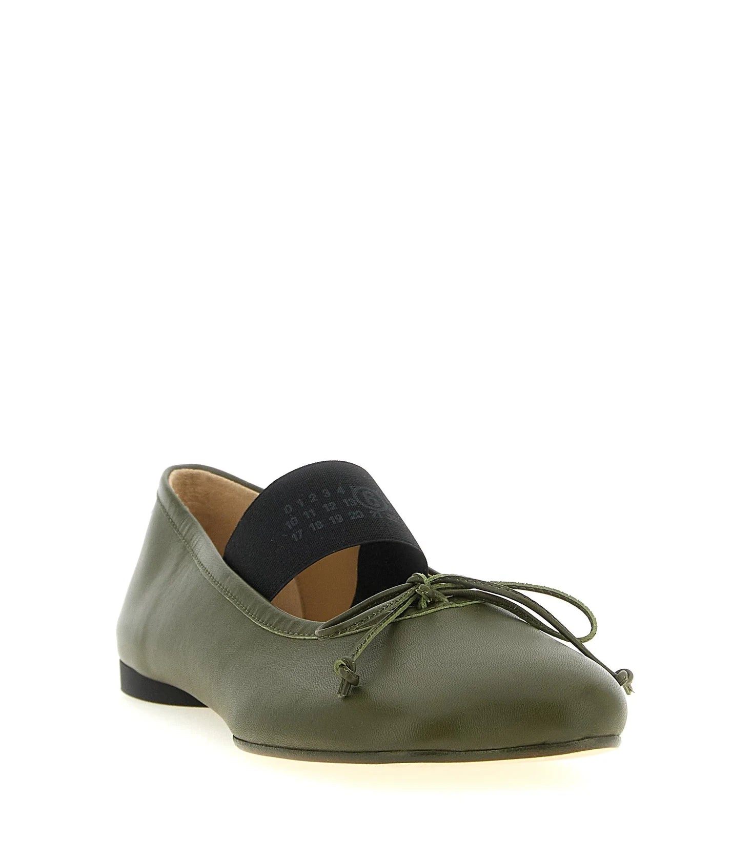 MM6 Maison Margiela Ballet Flats in green, Sheepskin Leather β view 2