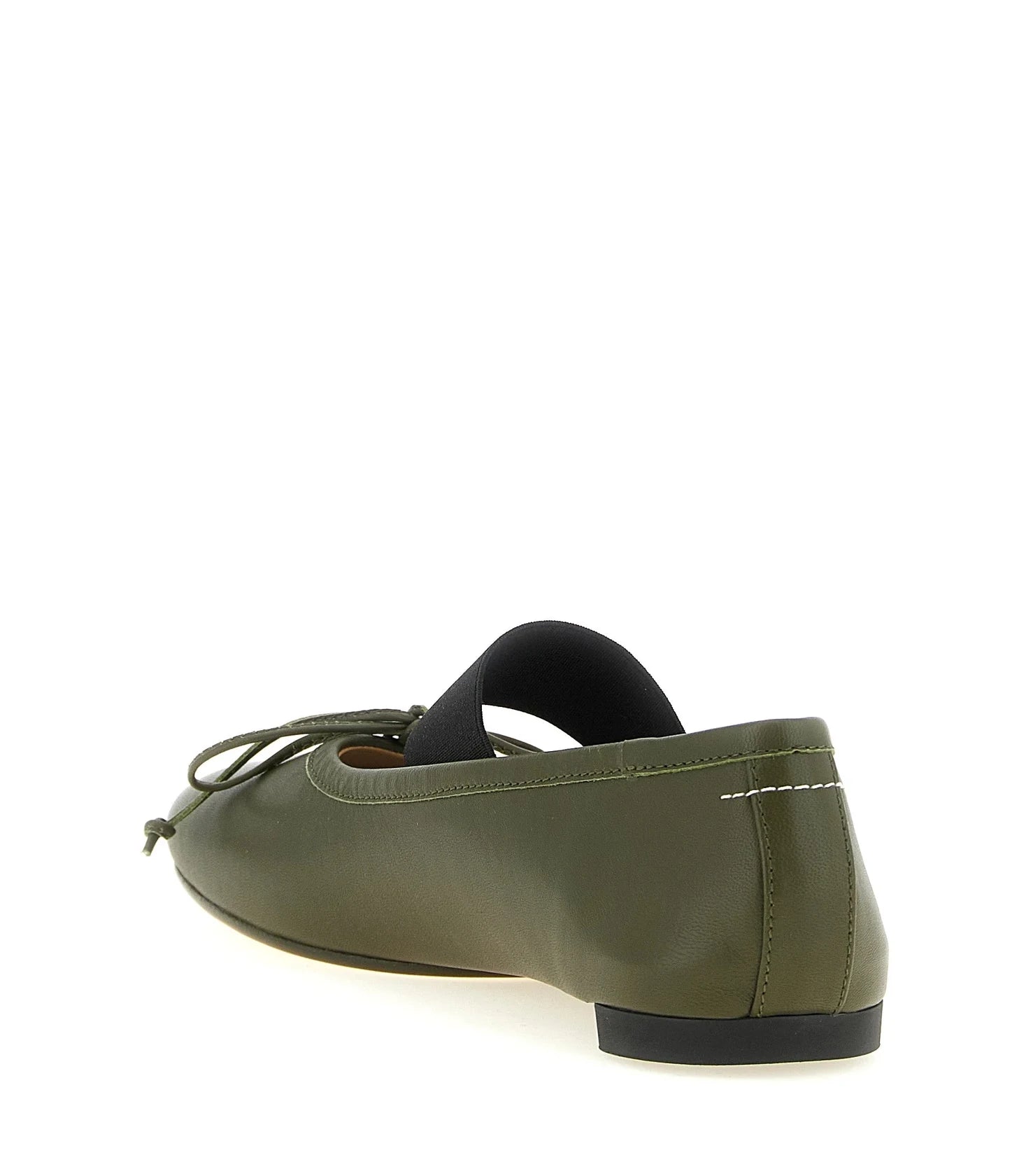 MM6 Maison Margiela Ballet Flats in green, Sheepskin Leather β view 3