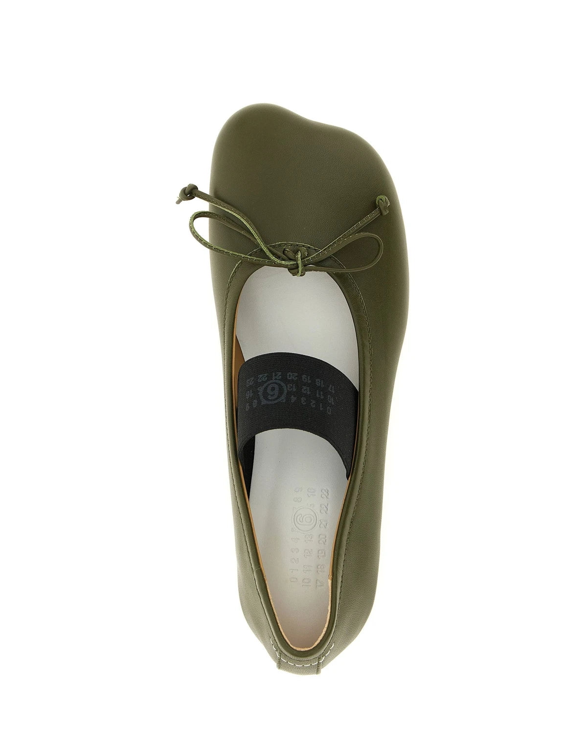 MM6 Maison Margiela Ballet Flats in green, Sheepskin Leather β view 4