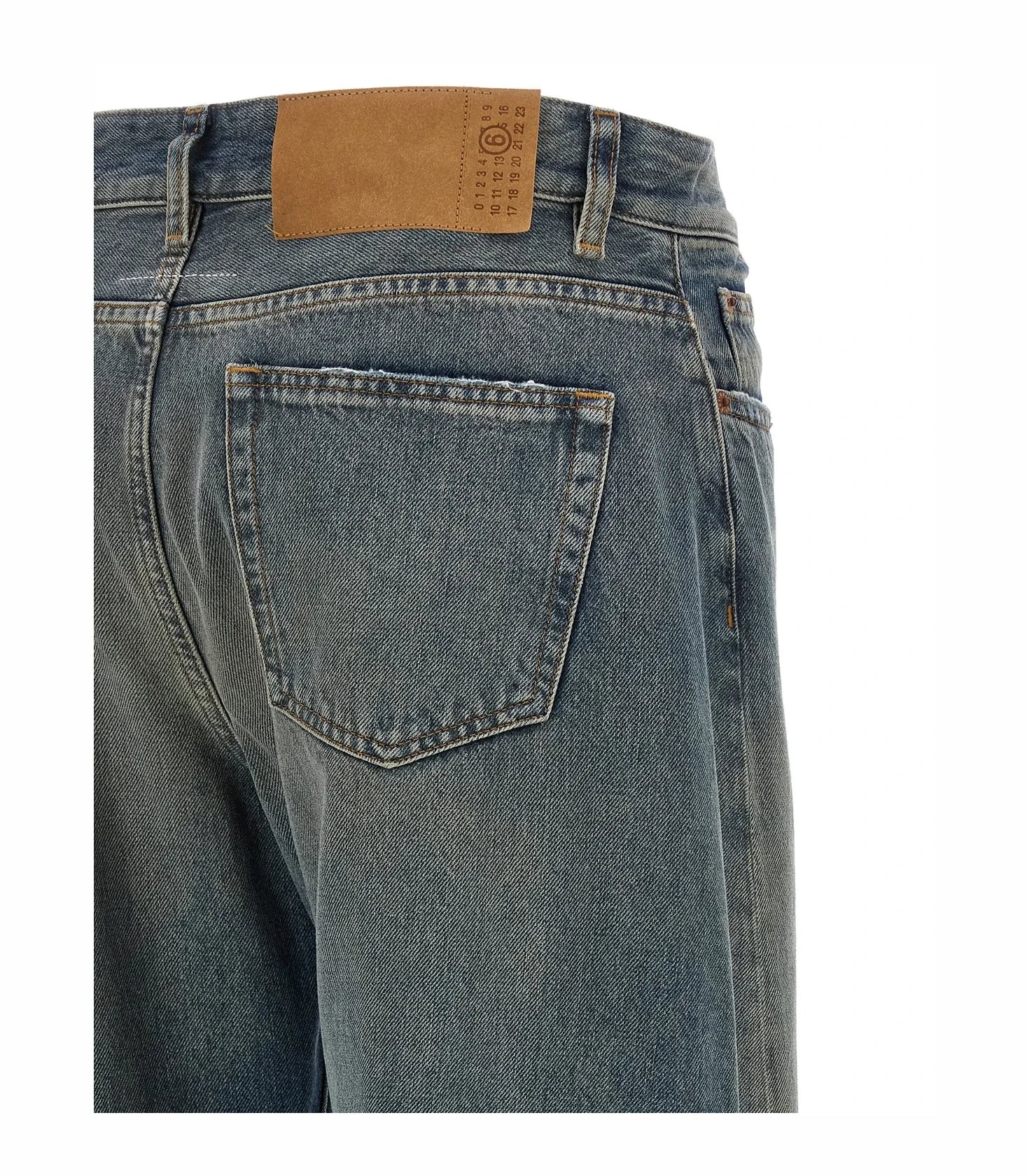 MM6 Maison Margiela Jean in blue, Cotton — view 4