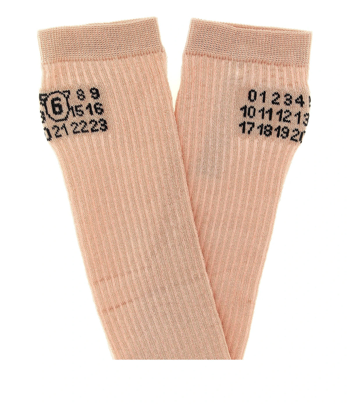 MM6 Maison Margiela Knee Sock in pink, Cotton — view 3