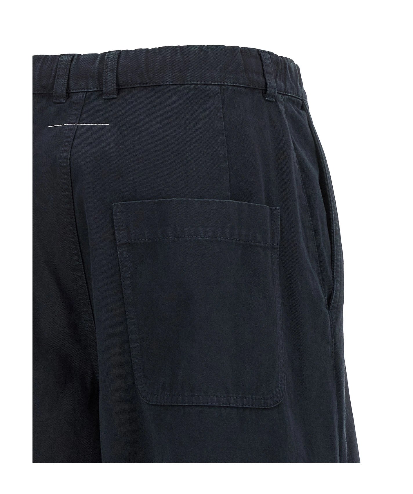 MM6 Maison Margiela Palazzo Pant in blue, Cotton — view 4