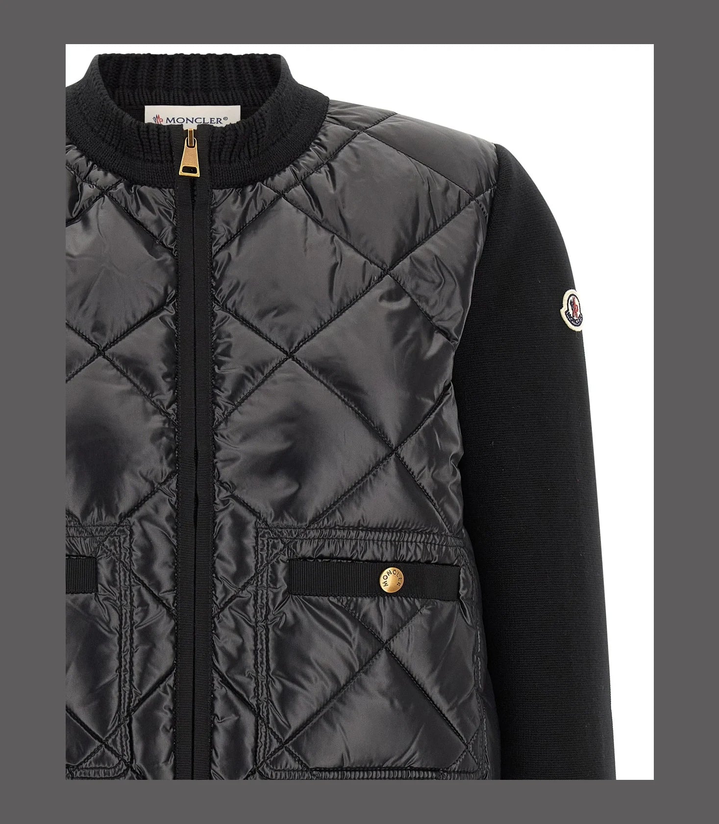 Moncler Cardigan in black, Polyamide — view 3