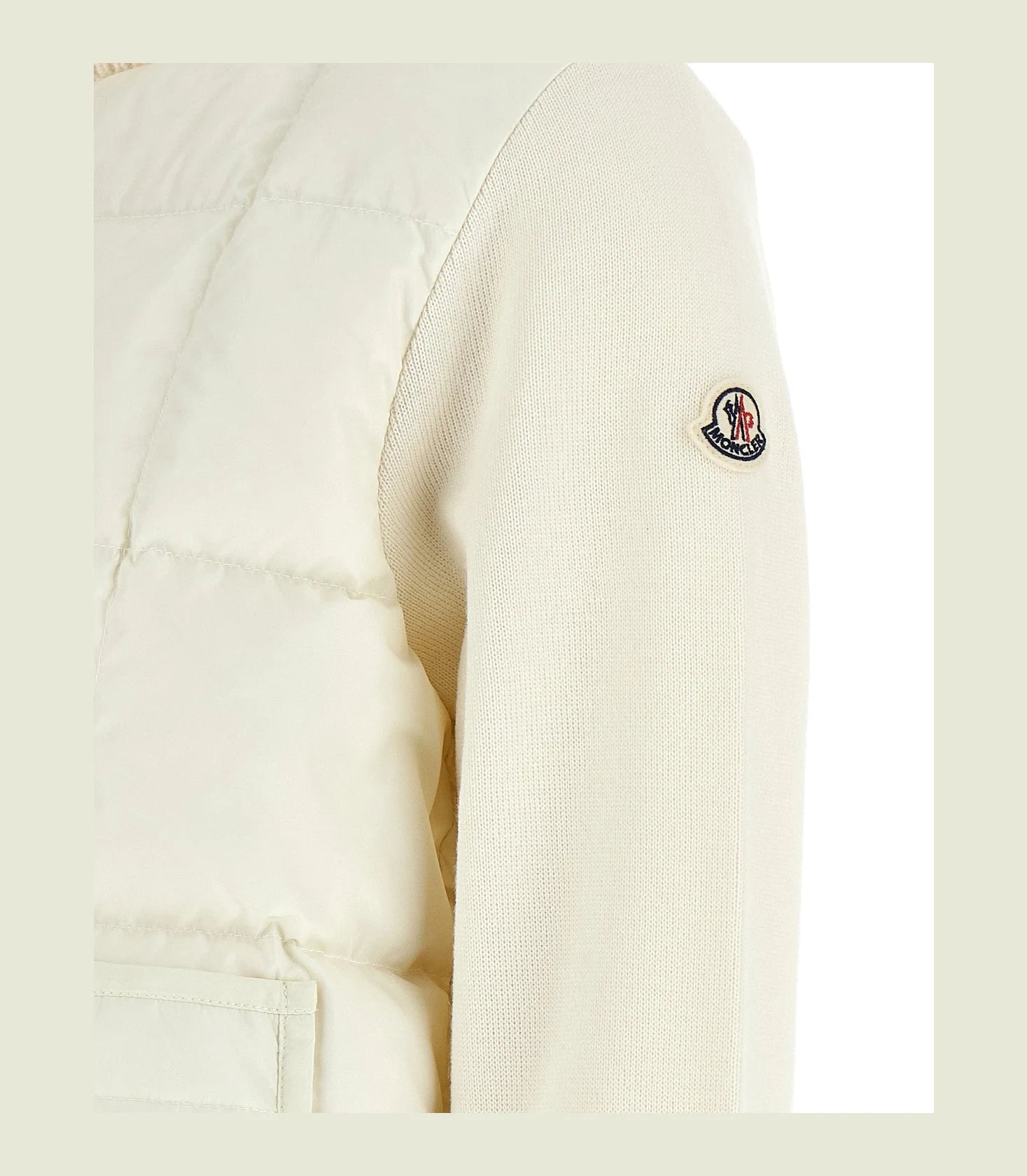 Moncler Puffer Jacket in white, Virgin Wool β view 4