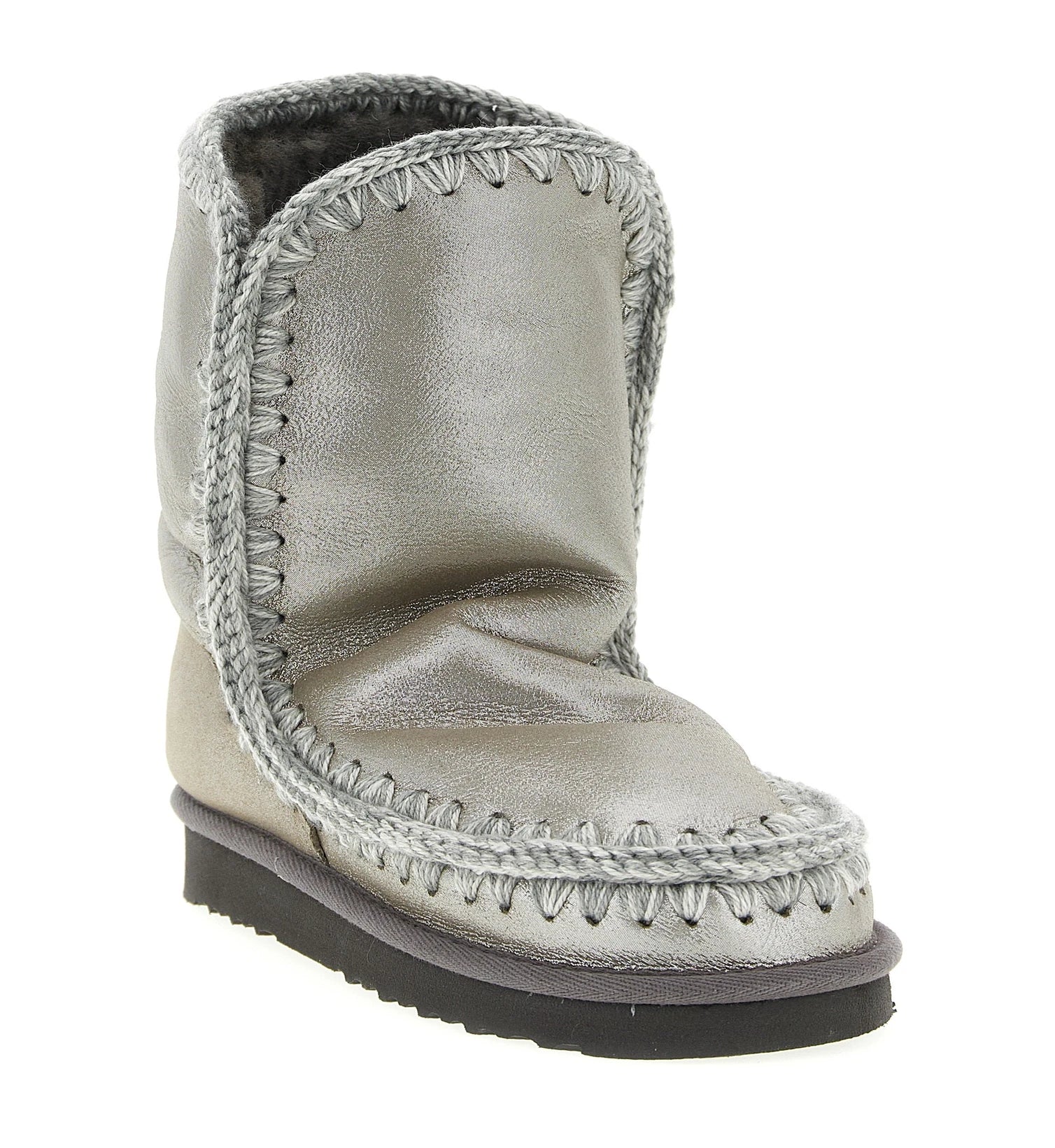 Mou Ankle Boots in silver, Sheepskin Leather — view 2