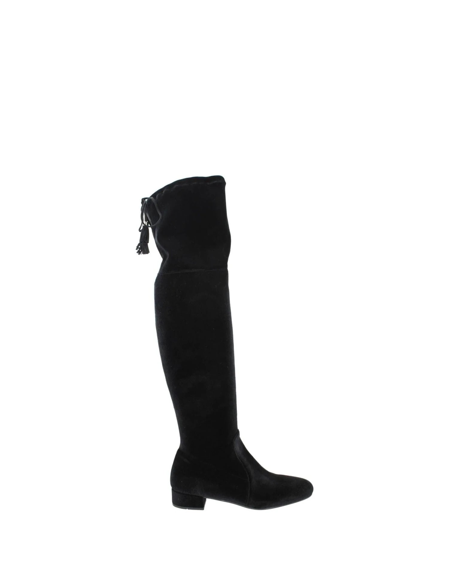 Prada Black Velvet Over The Knee Boots