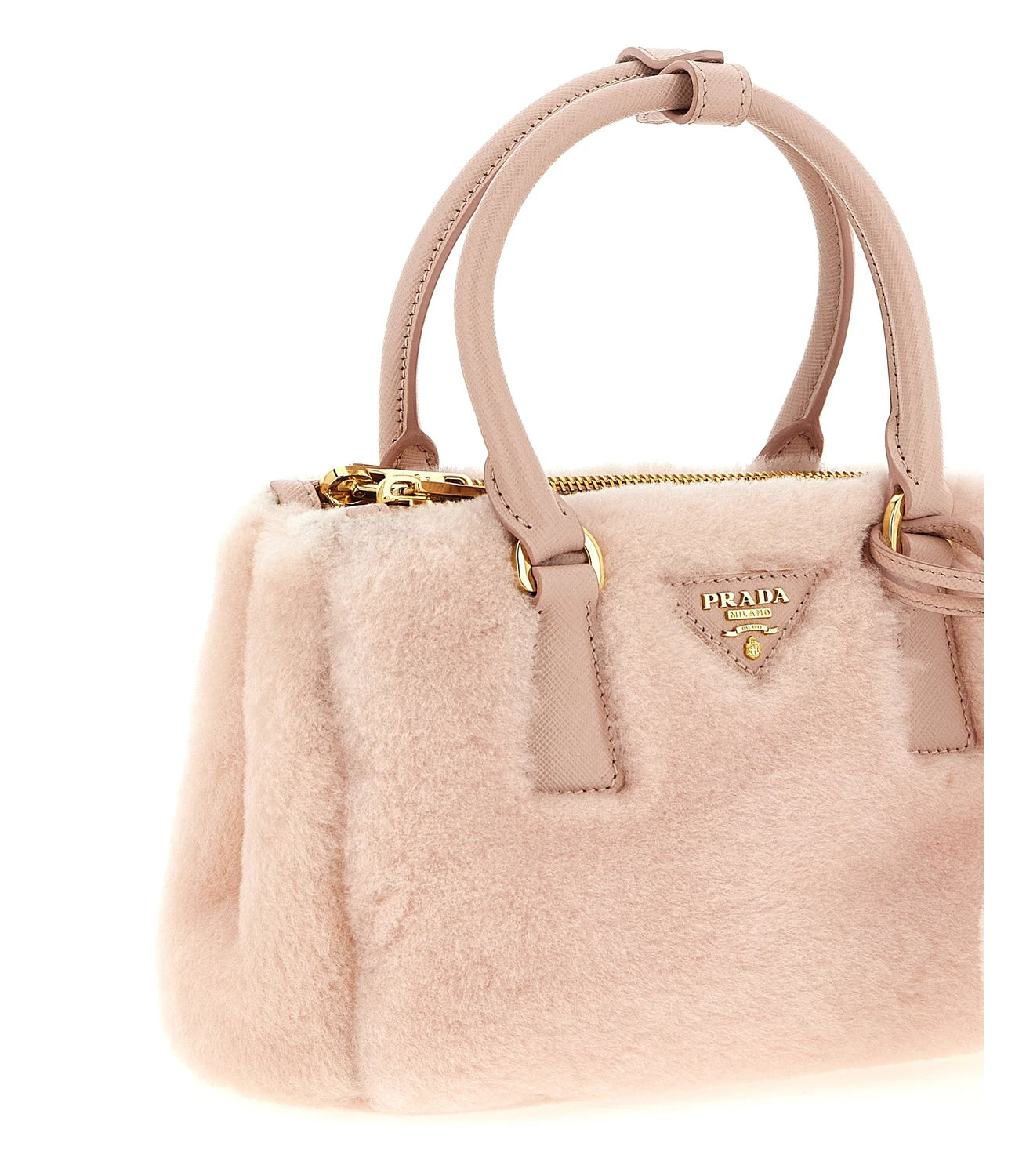 Prada Satchel Bag in pink, Lamb Leather — view 3