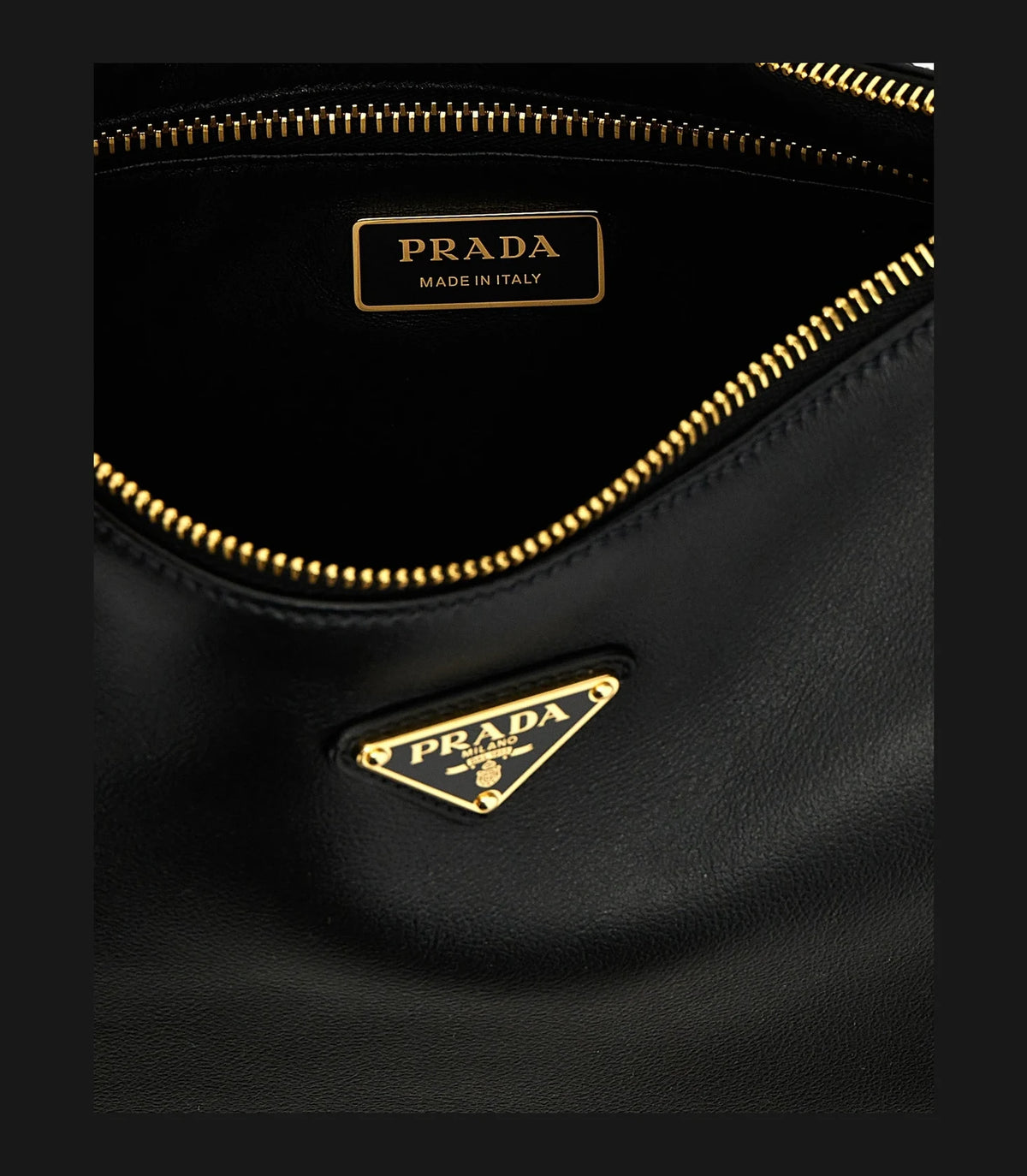 Prada Shoulder Bag in black, Calfskin Leather — view 4