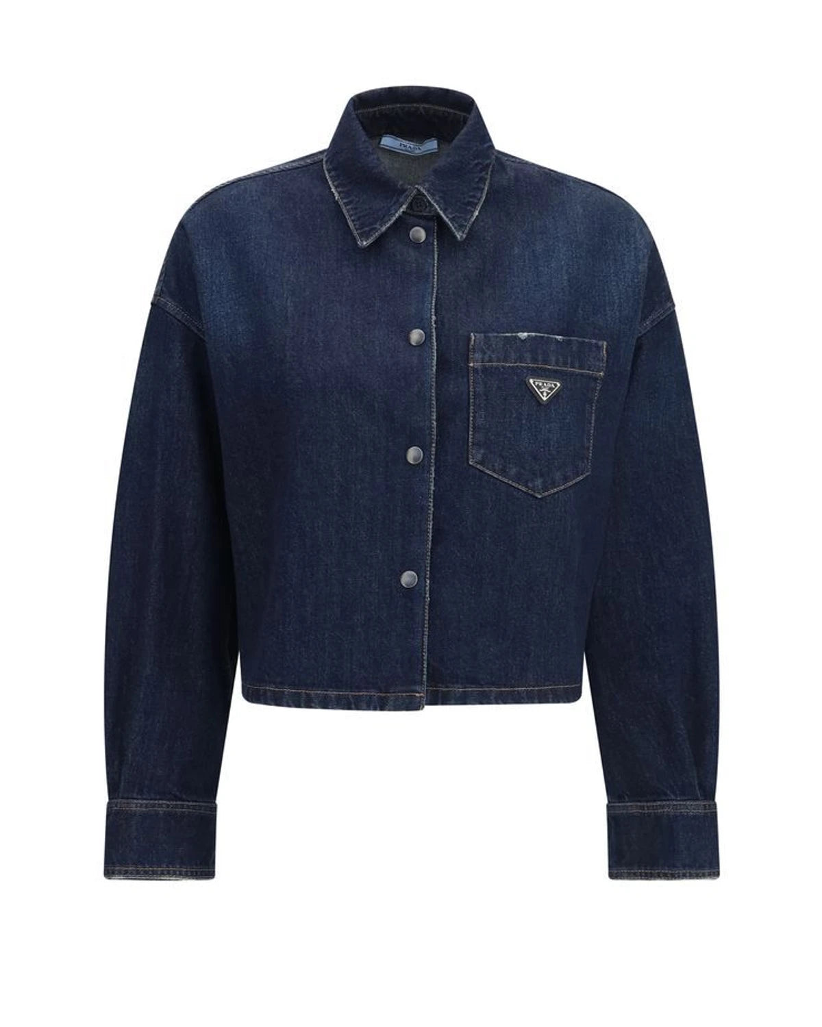 Prada Trucker Jacket in blue, Cotton