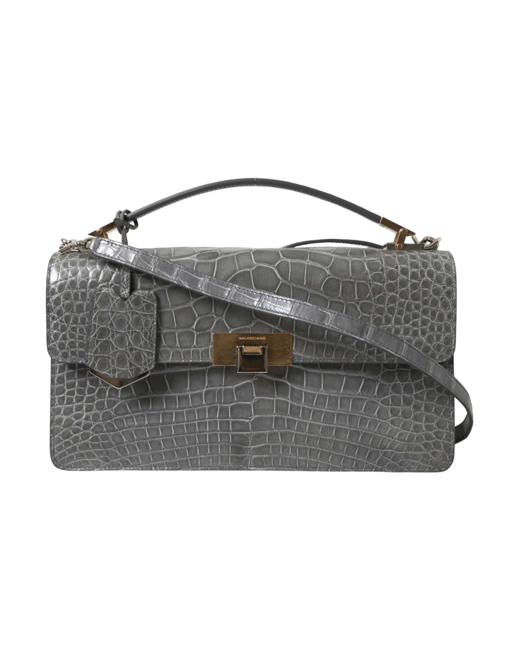 Balenciaga Alligator Leather Medium Shoulder Bag Glam Steals